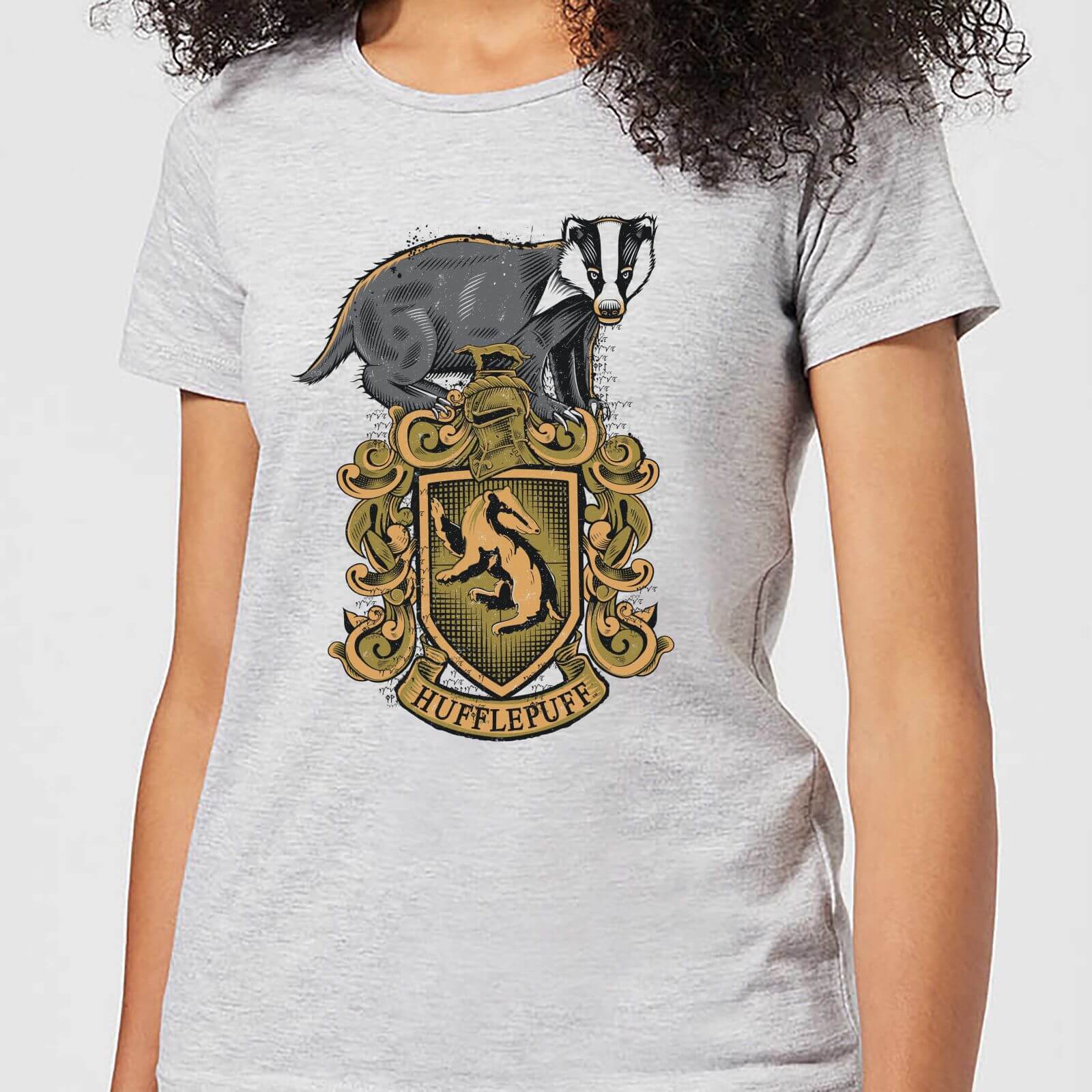 

T-Shirt Harry Potter Tassorosso Drawn Crest - Grigio - Donna - XS