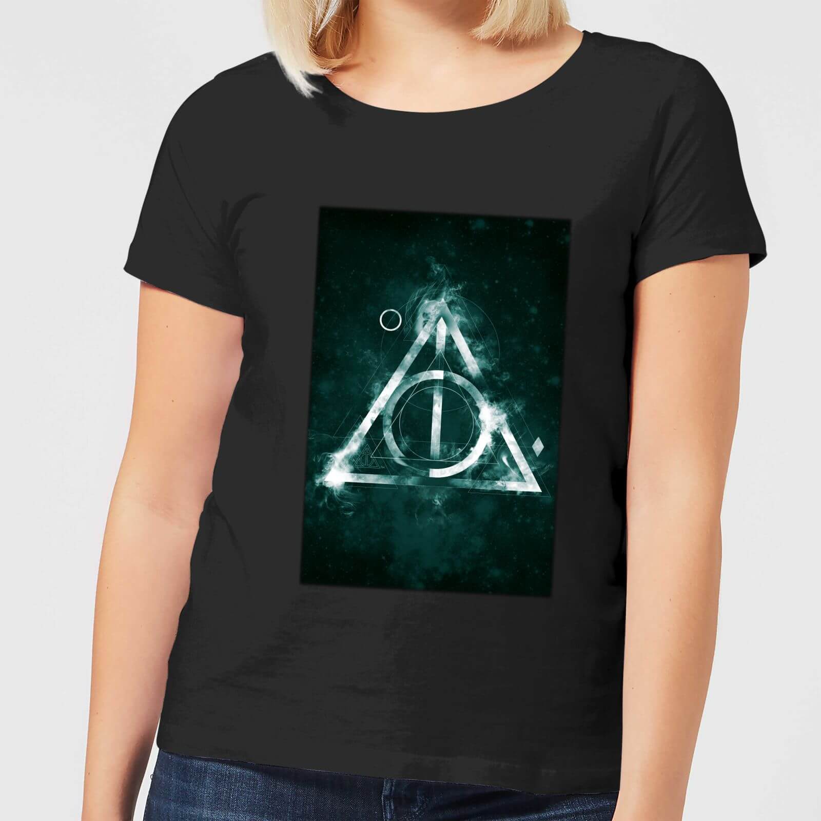 Harry Potter Hallows Painted Women's T-Shirt - Black - M