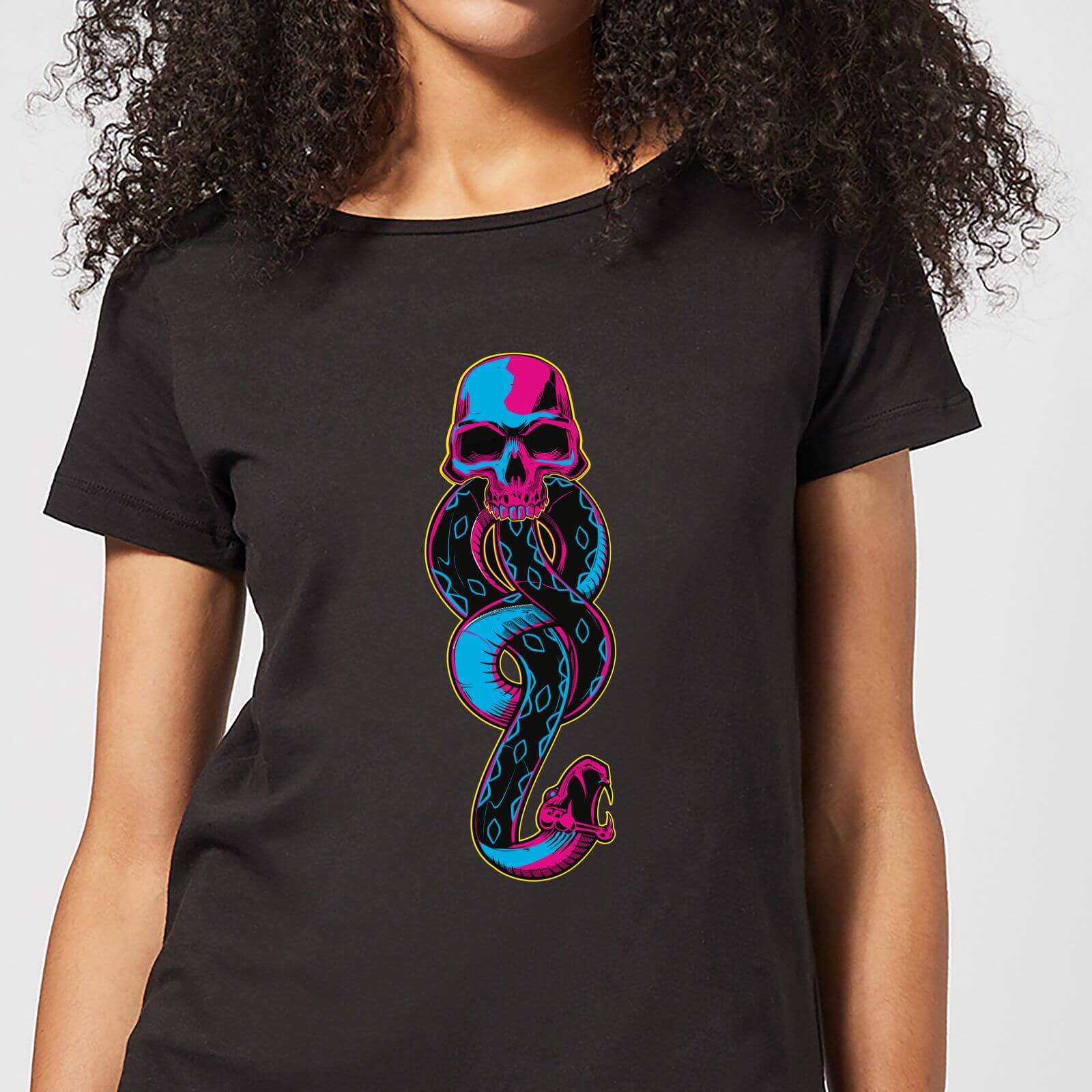 

T-Shirt Harry Potter Dark Mark Neon - Nero - Donna - XL - Nero