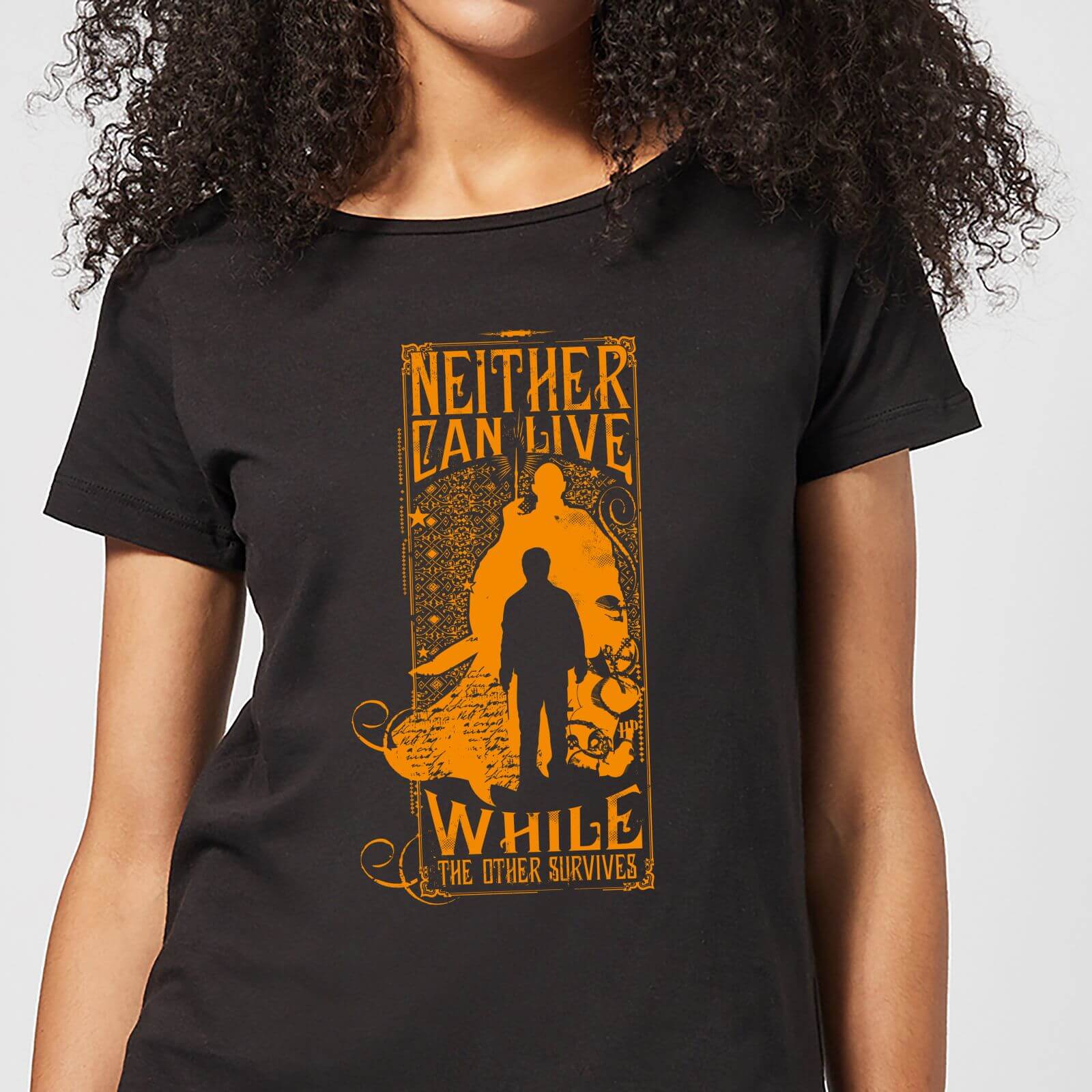 T-Shirt Harry Potter Neither Can Live - Nero - Donna - M