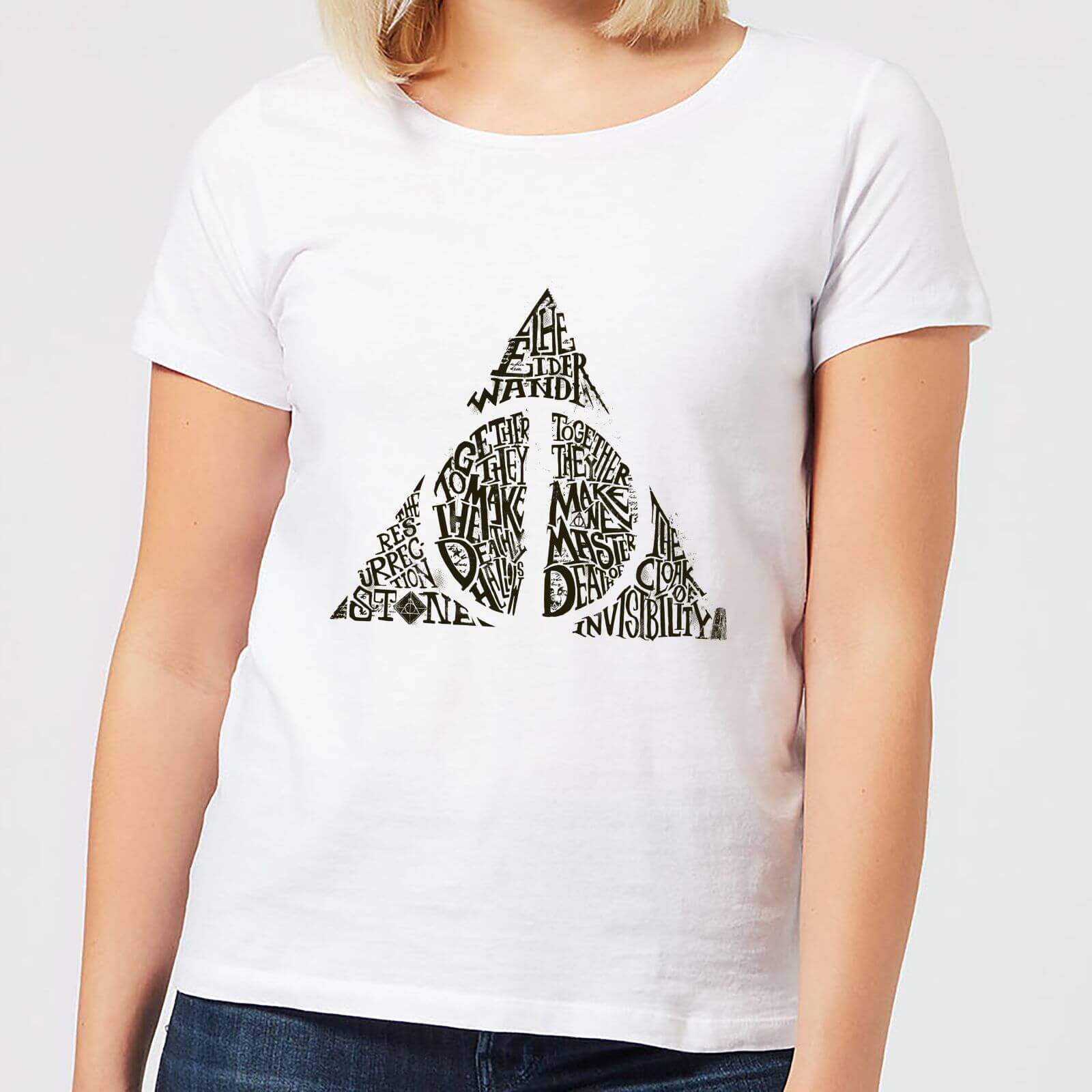 

T-Shirt Harry Potter Deathly Hallows Text - Bianco - Donna - XL