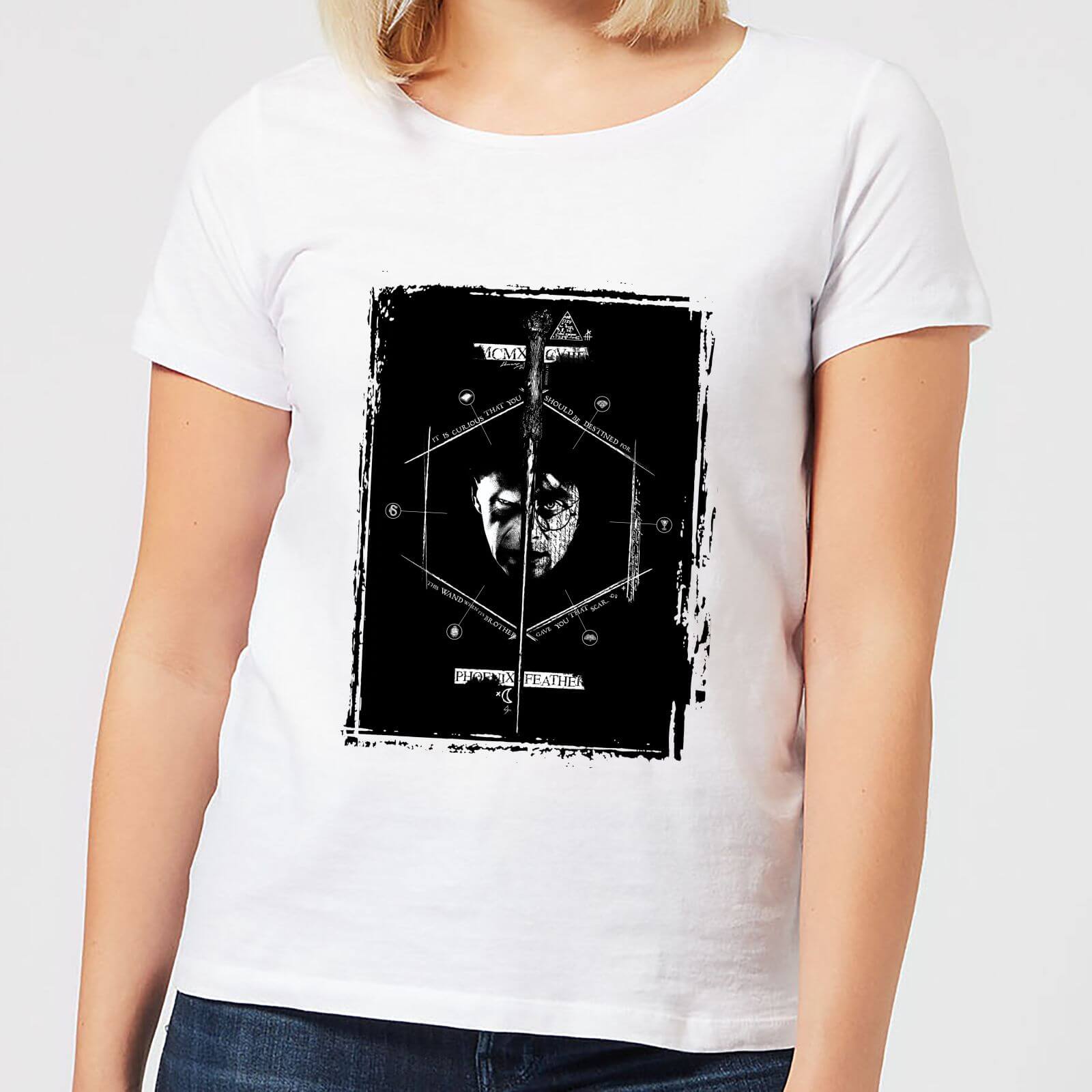 T-Shirt Harry Potter Harry Voldemort Wand - Bianco - Donna - XXL - Bianco