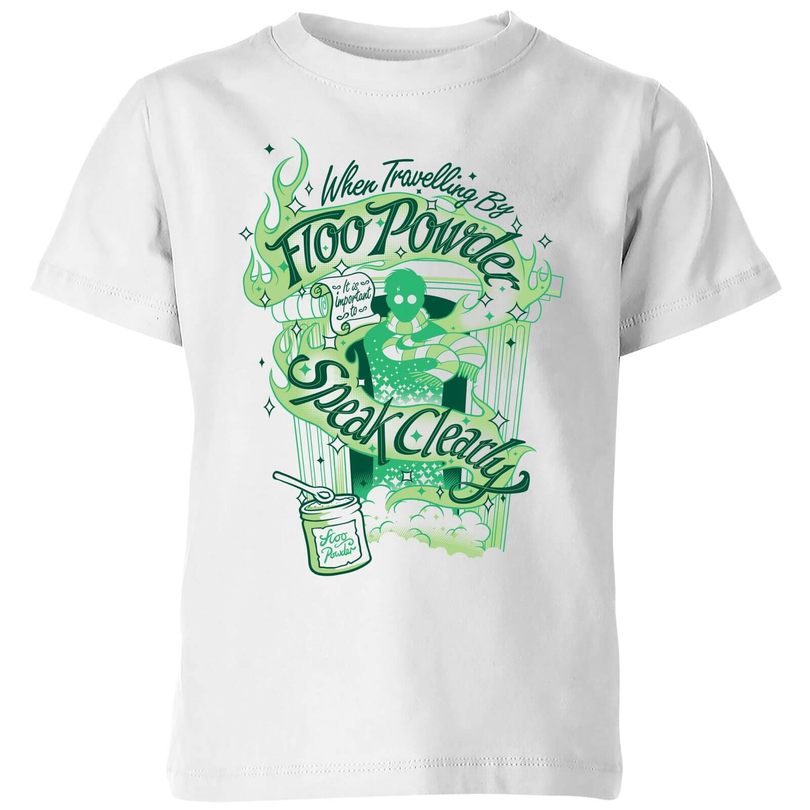 Harry Potter Floo Powder Kids' T-Shirt - White - 3-4 Years