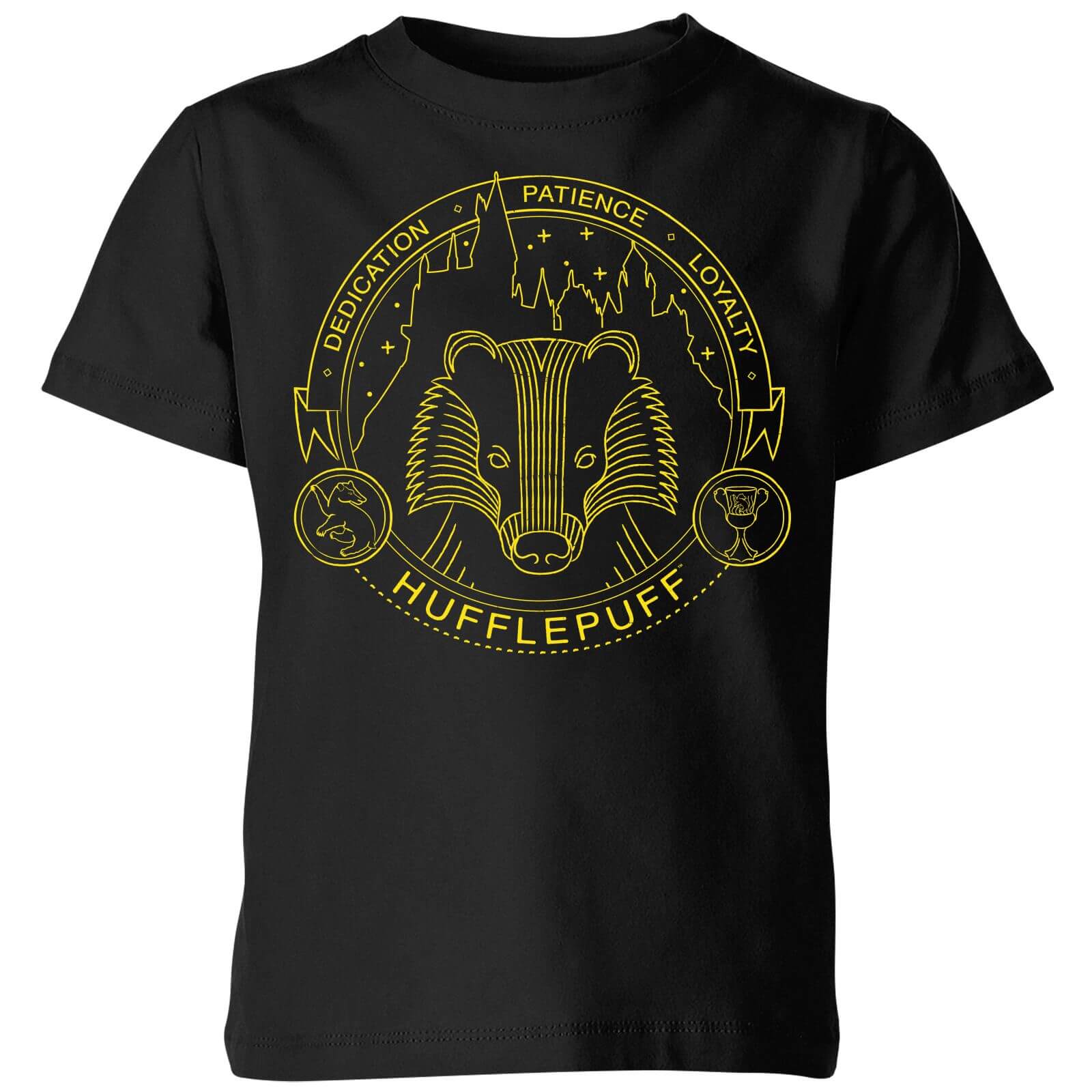 

T-Shirt Harry Potter Tassorosso Badger Badge - Nero - Bambini - 5-6 Anni