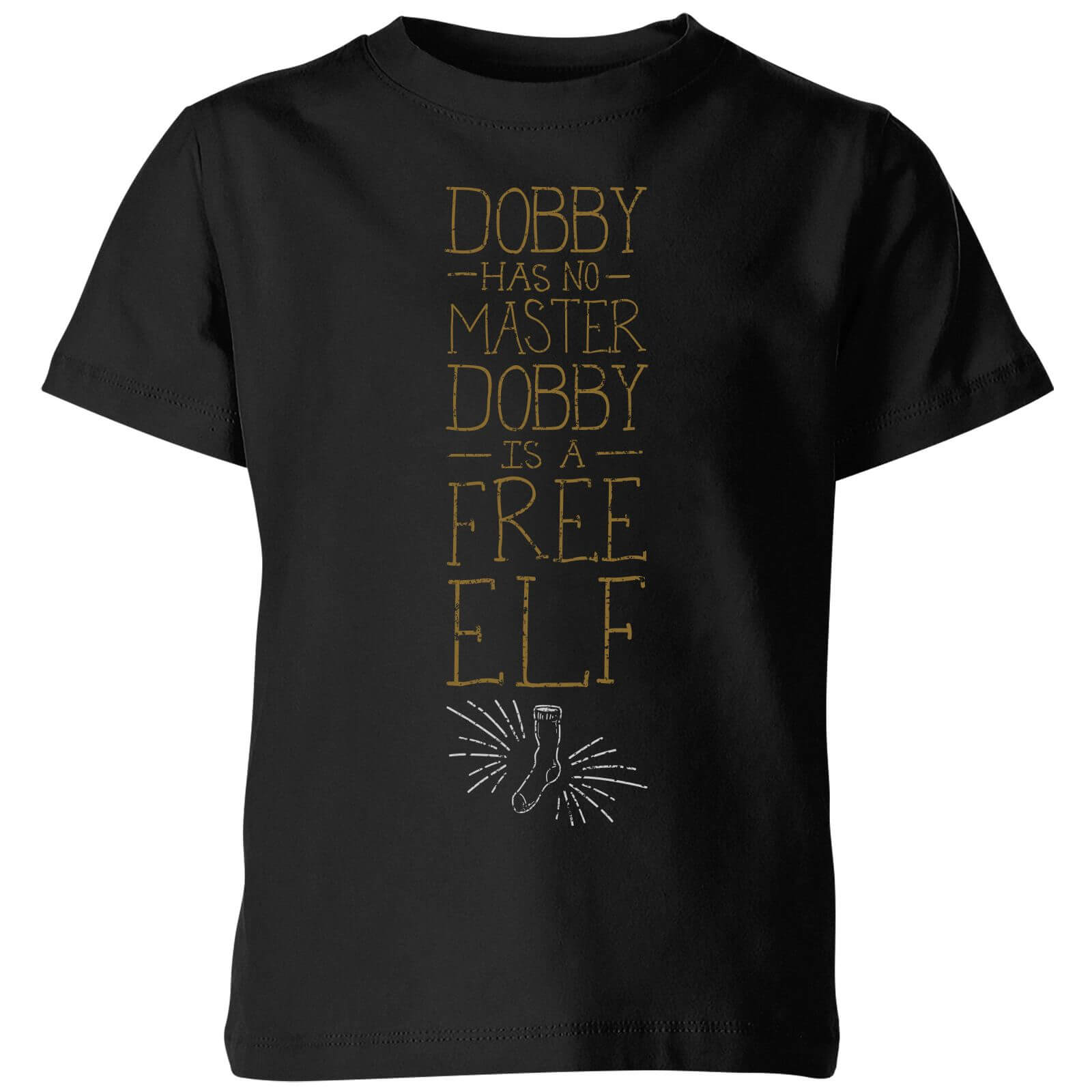 

T-Shirt Harry Potter Dobby Is A Free Elf - Nero - Bambini - 3-4 Anni