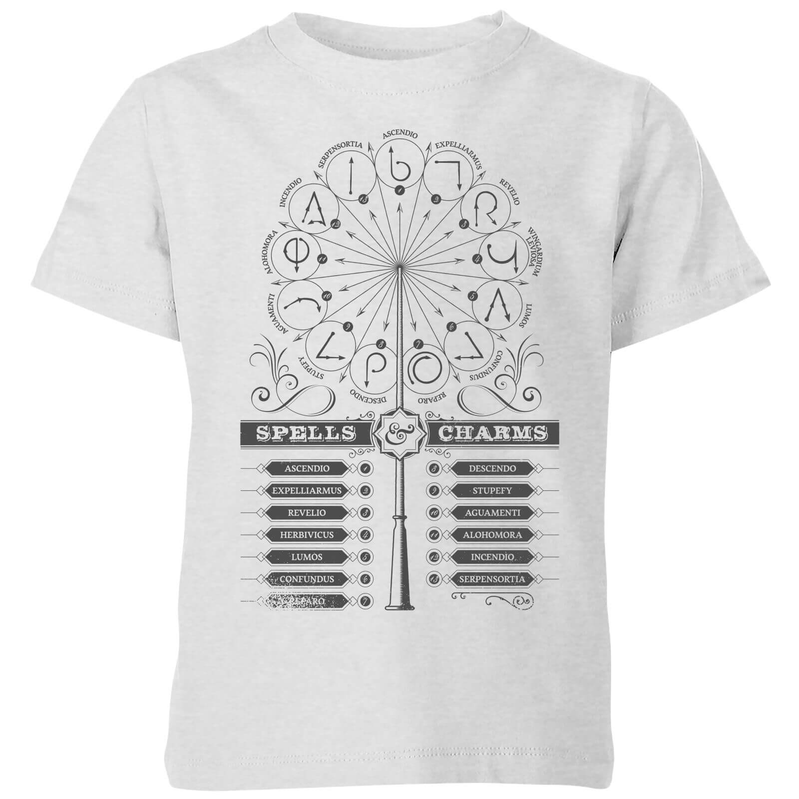 Harry Potter Spells Charms Kids' T-Shirt - Grey - 7-8 Years