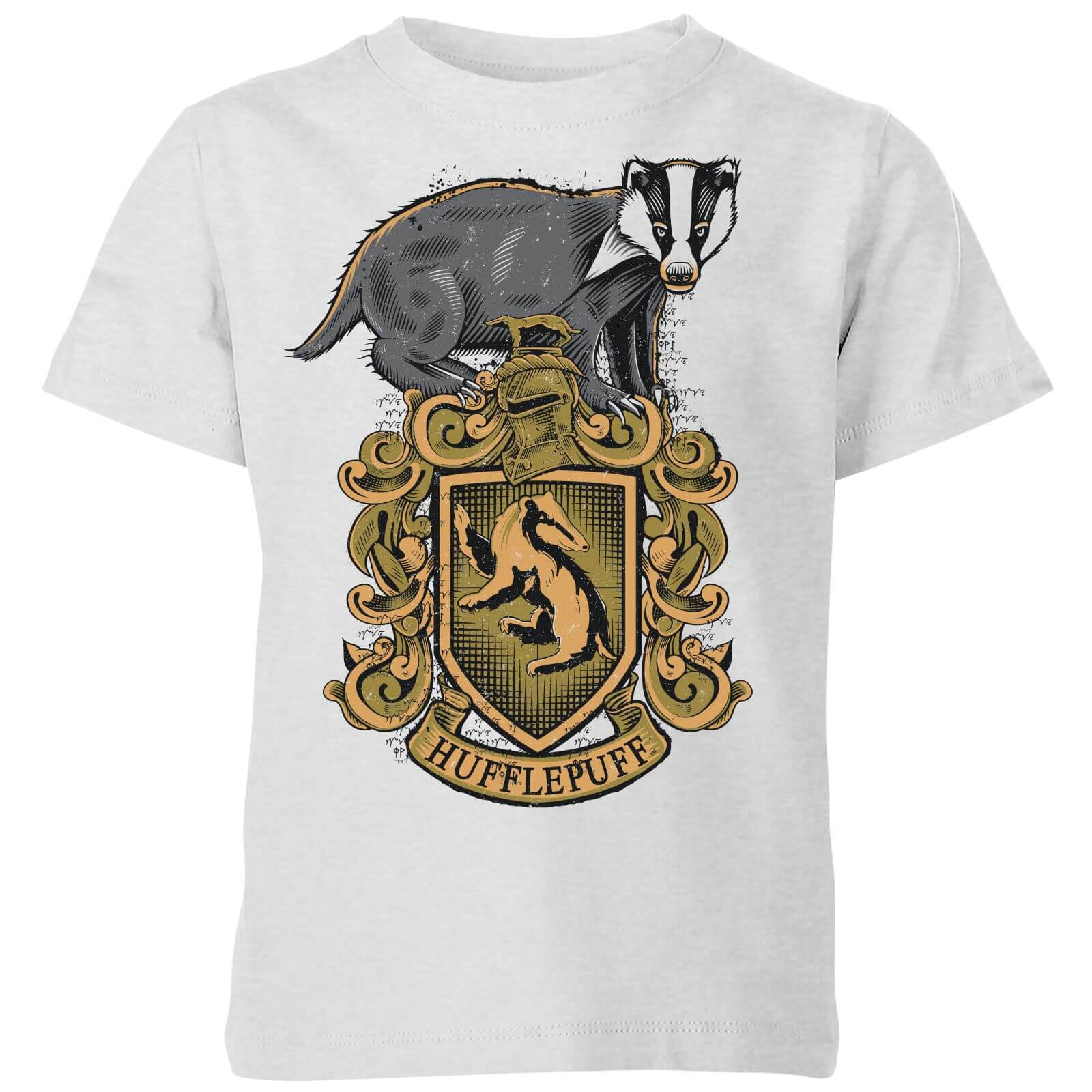 

T-Shirt Harry Potter Tassorosso Drawn Crest - Grigio - Bambini - 9-10 Anni