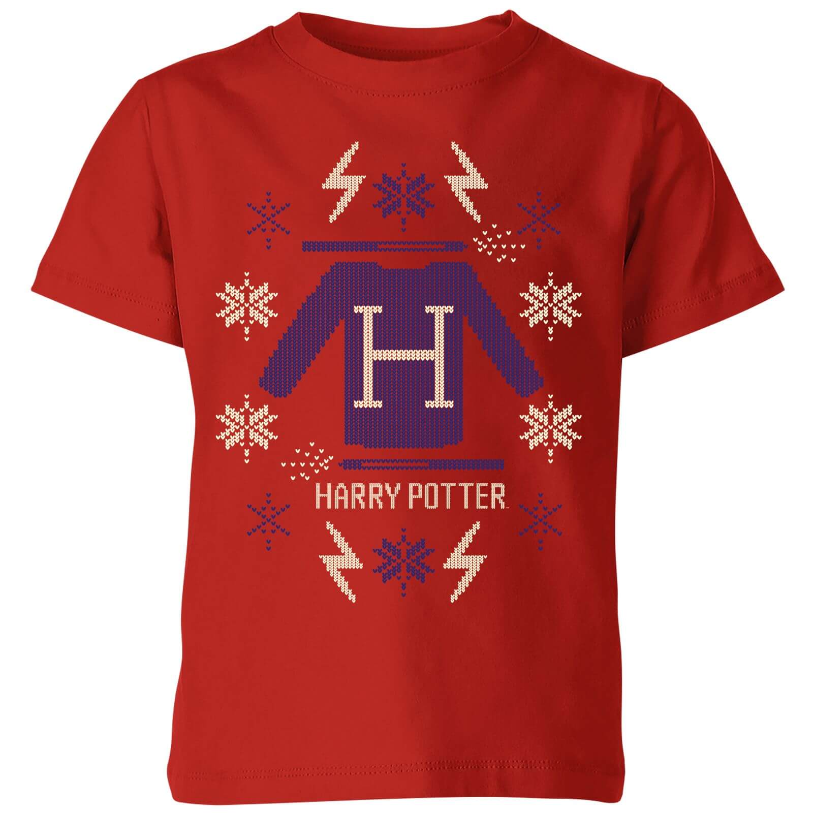 Harry Potter Christmas Sweater Kids' T-Shirt - Red - 9-10 Years