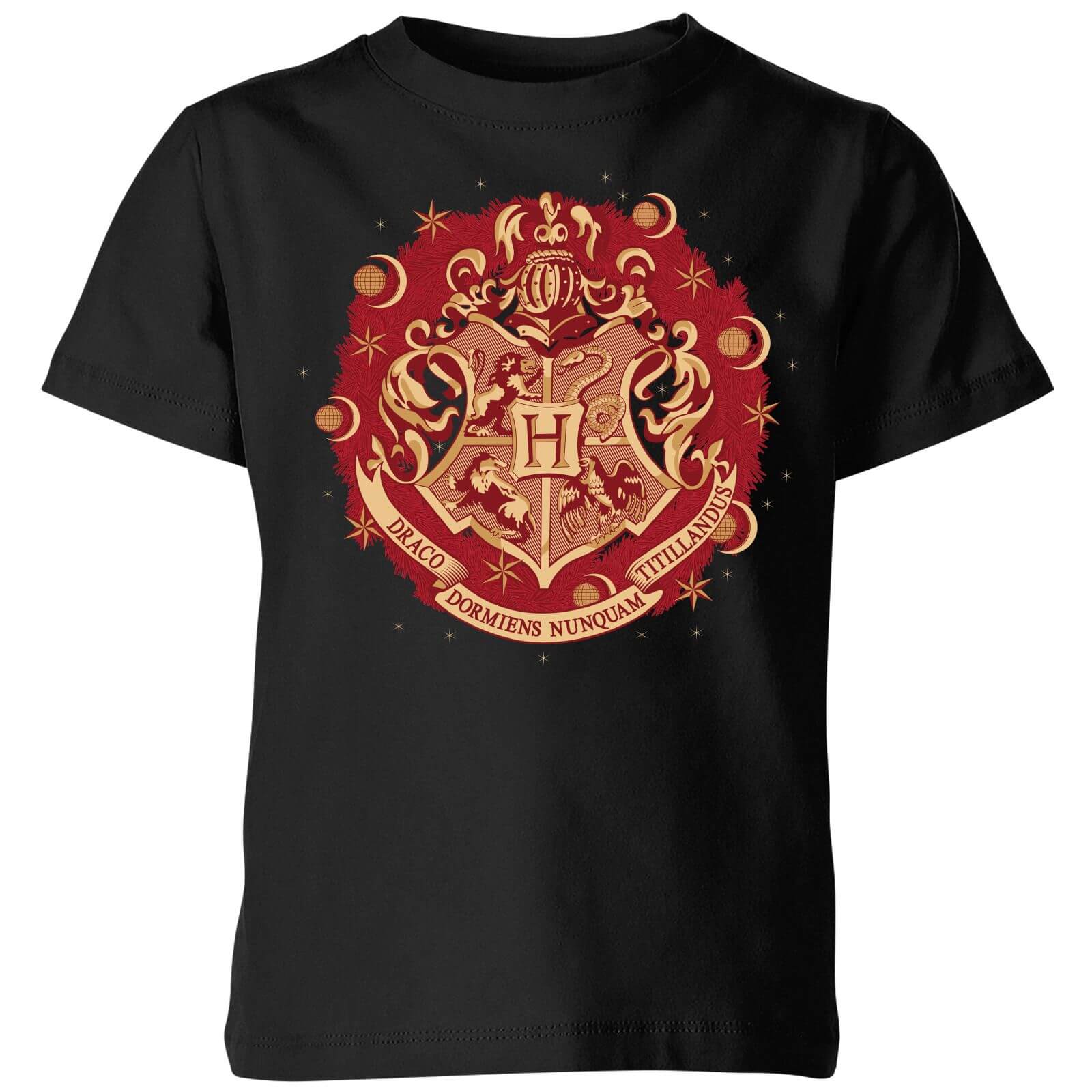 

T-Shirt Harry Potter Hogwarts Christmas Crest - Nero - Bambini - 5-6 Anni