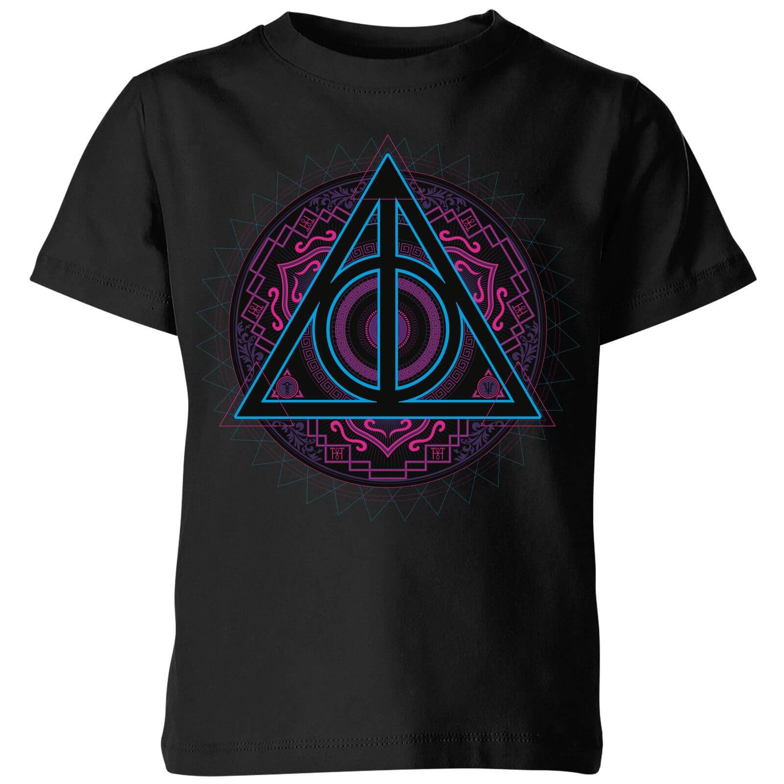 

T-Shirt Harry Potter Deathly Hallows Neon - Nero - Bambini - 7-8 Anni
