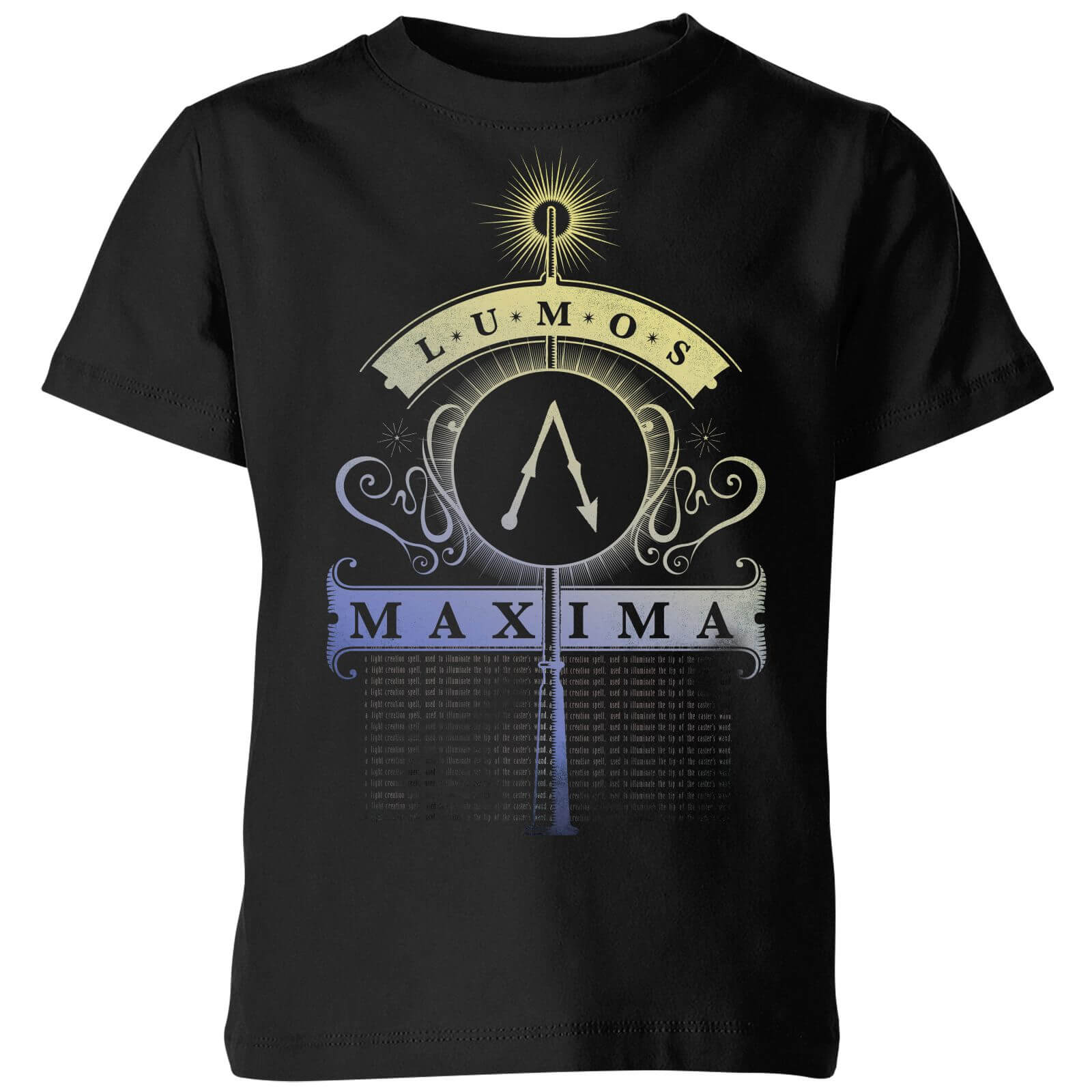 

T-Shirt Harry Potter Lumos Maxima - Nero - Bambini - 3-4 Anni
