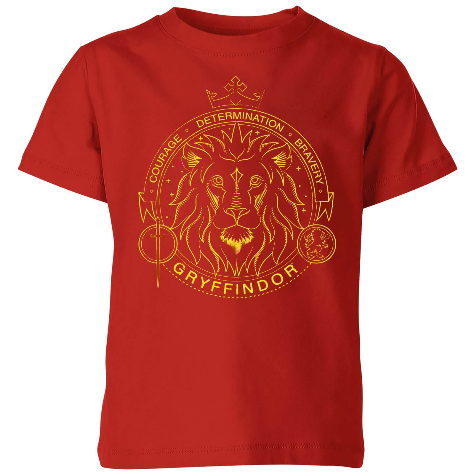 

T-Shirt Harry Potter Grifondoro Lion Badge - Rosso - Bambini - 3-4 Anni