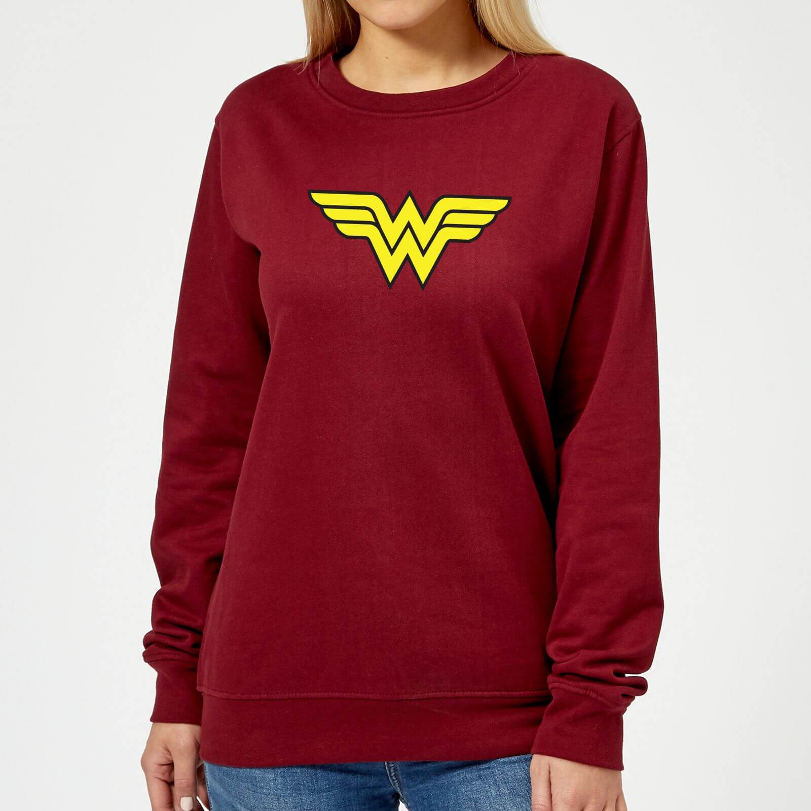 Justice League Wonder Woman Logo Women's Sweatshirt - Burgundy - M - Burgundy