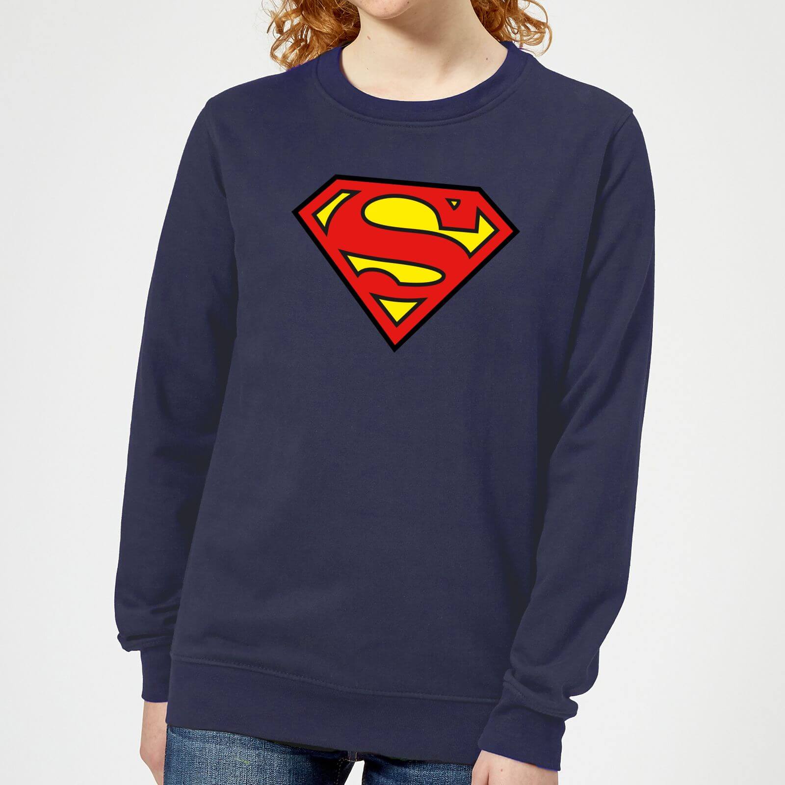 Justice League Superman Logo Women's Sweatshirt - Navy - XXL