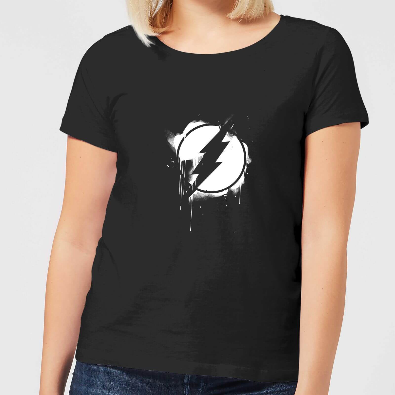 

Justice League Graffiti The Flash Women's T-Shirt - Black - S - Nero