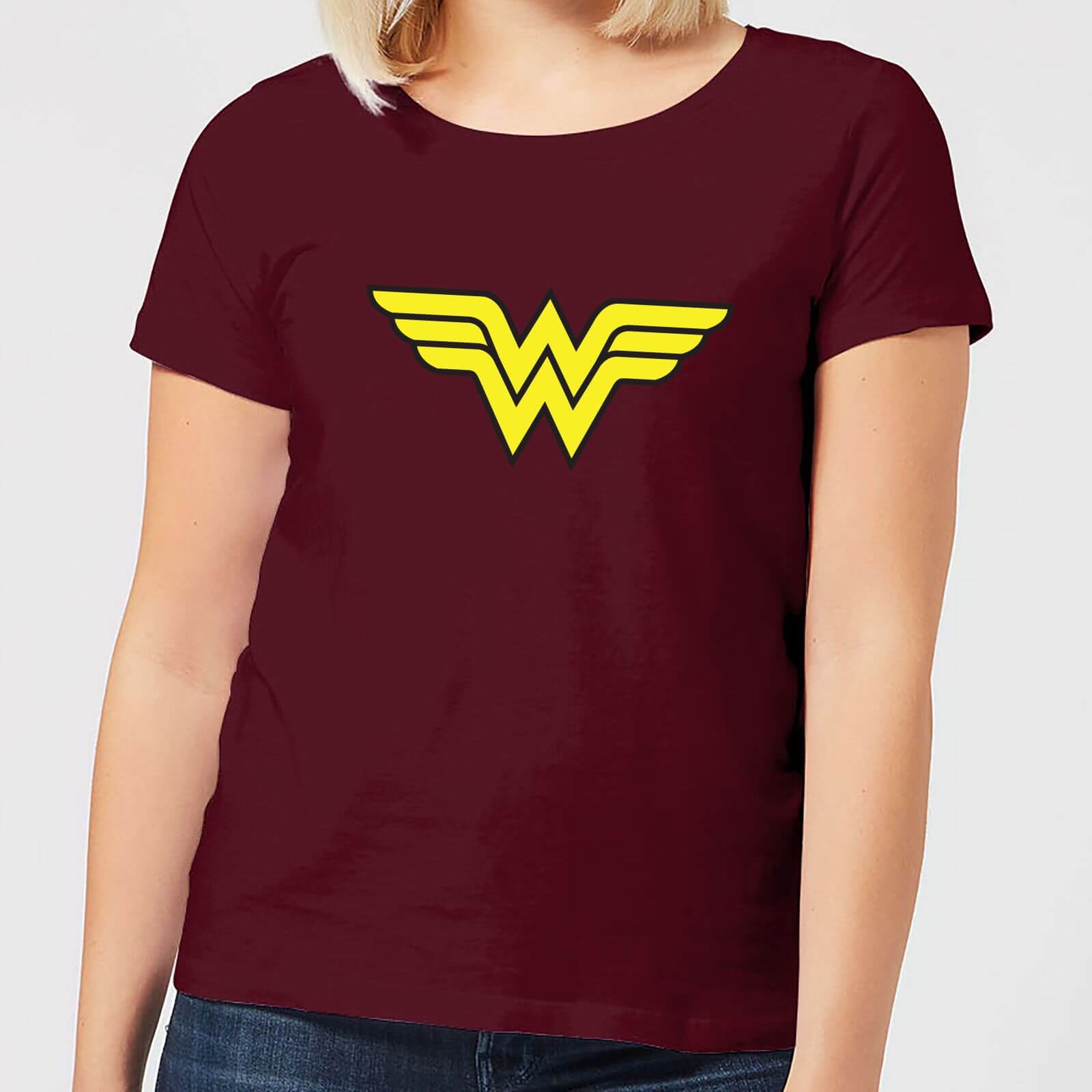 

Justice League Wonder Woman Logo Women's T-Shirt - Burgundy - XL