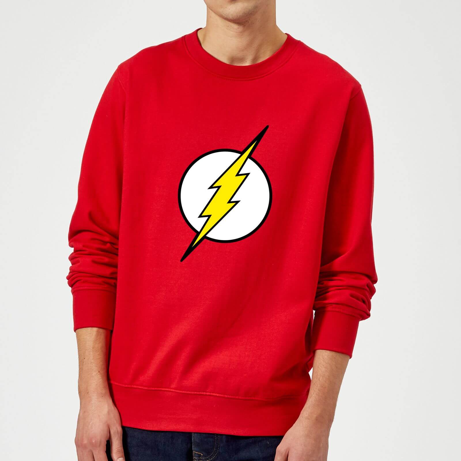 Justice League Flash Logo Sweatshirt - Red - L