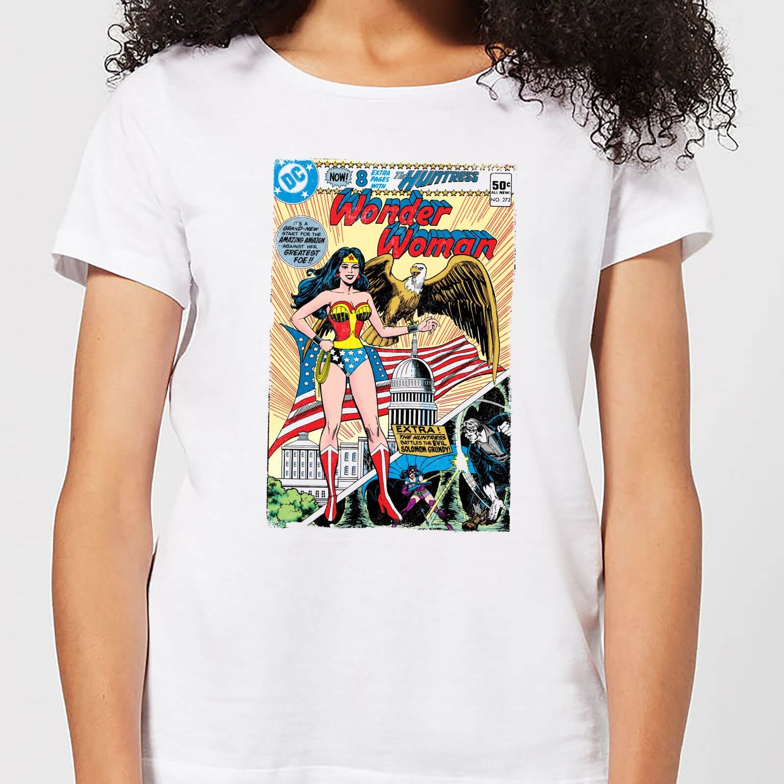 

Justice League Wonder Woman Cover Women's T-Shirt - White - XL