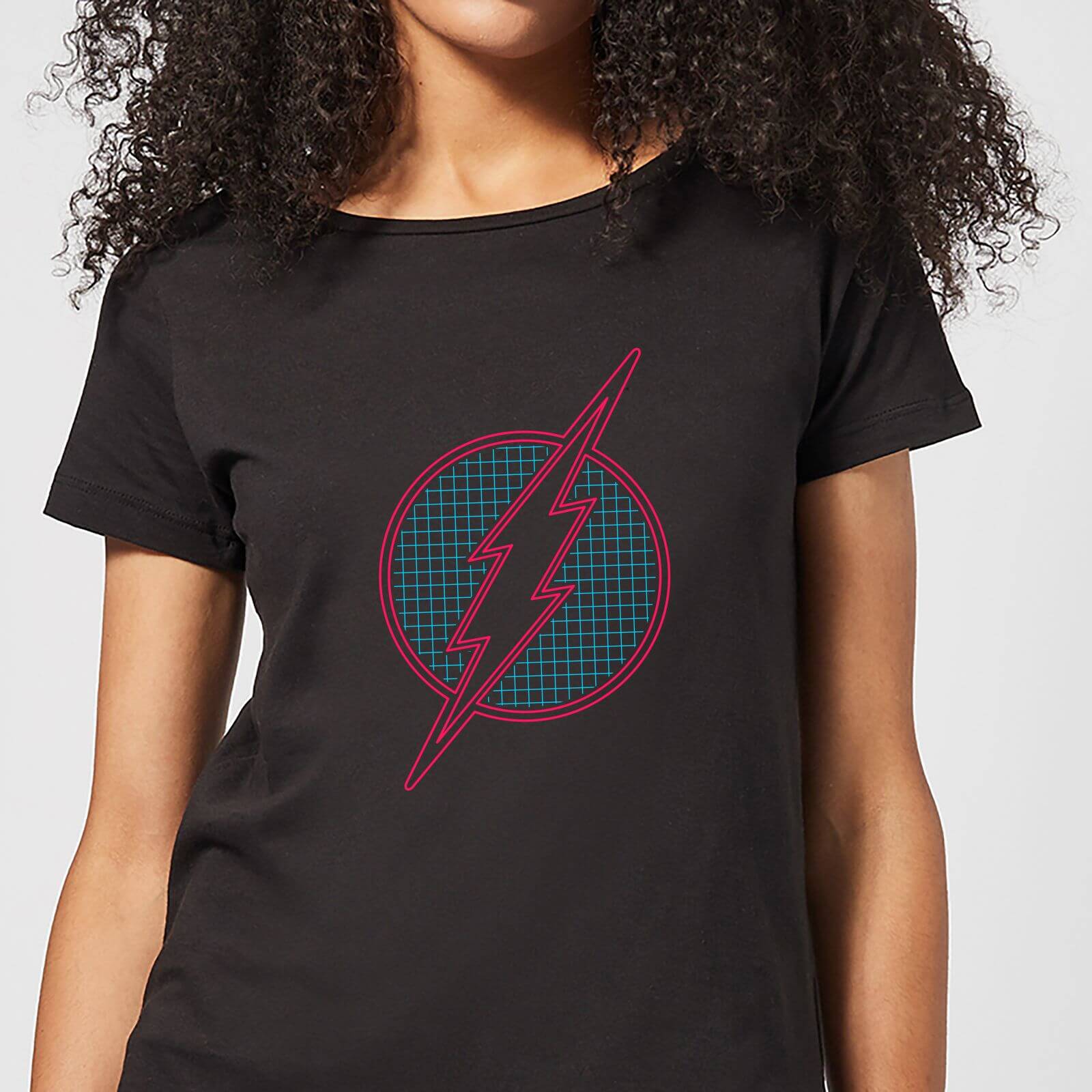 

Justice League Flash Retro Grid Logo Women's T-Shirt - Black - XL - Nero