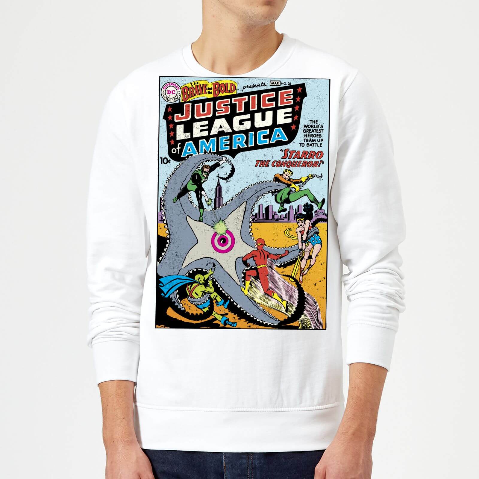 Justice League Starro The Conqueror Cover Sweatshirt - White - M - White
