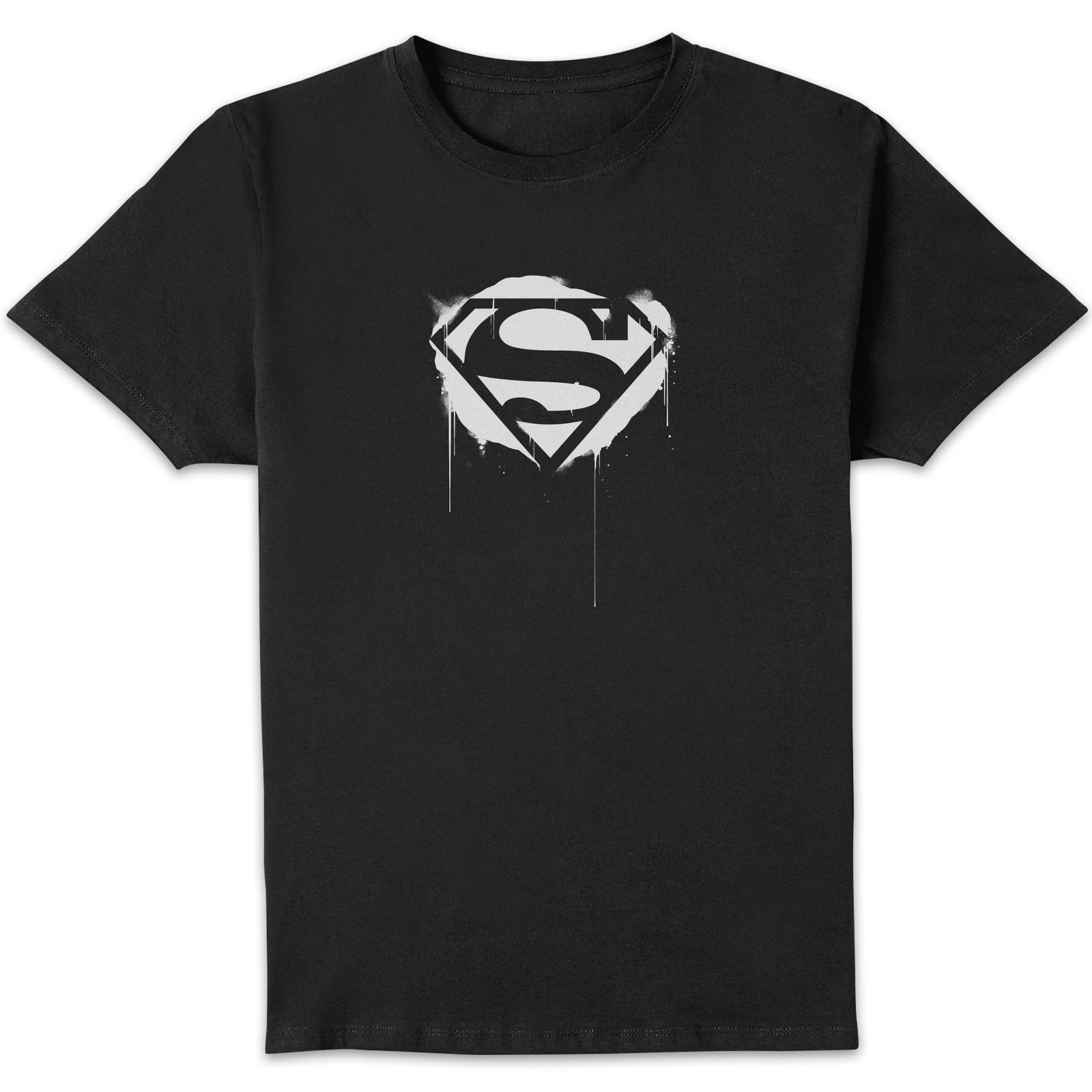 Justice League Graffiti Superman Men's T-Shirt - Black - 5XL