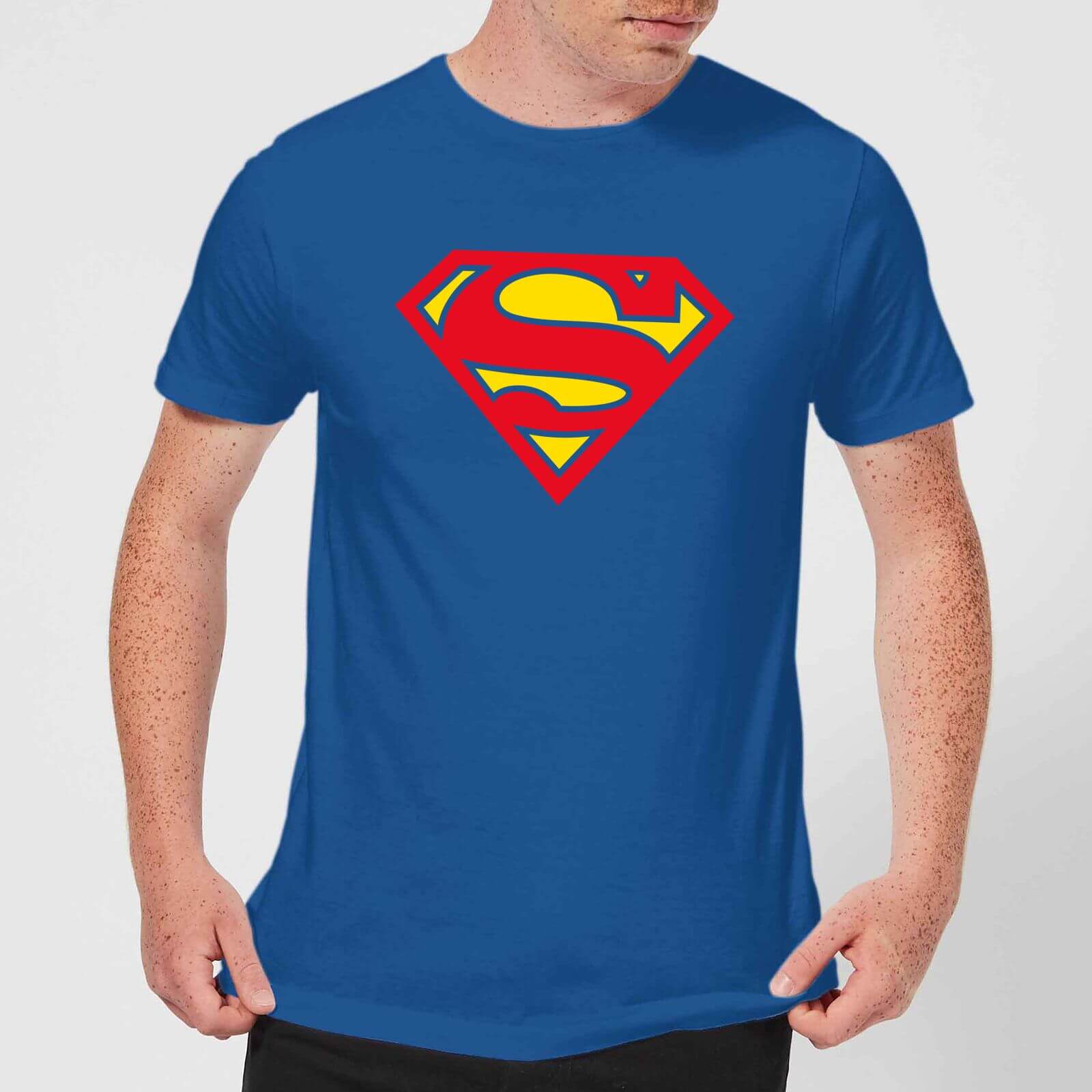 Justice League Supergirl Logo Men's T-Shirt - Royal Blue - XXL - royal blue