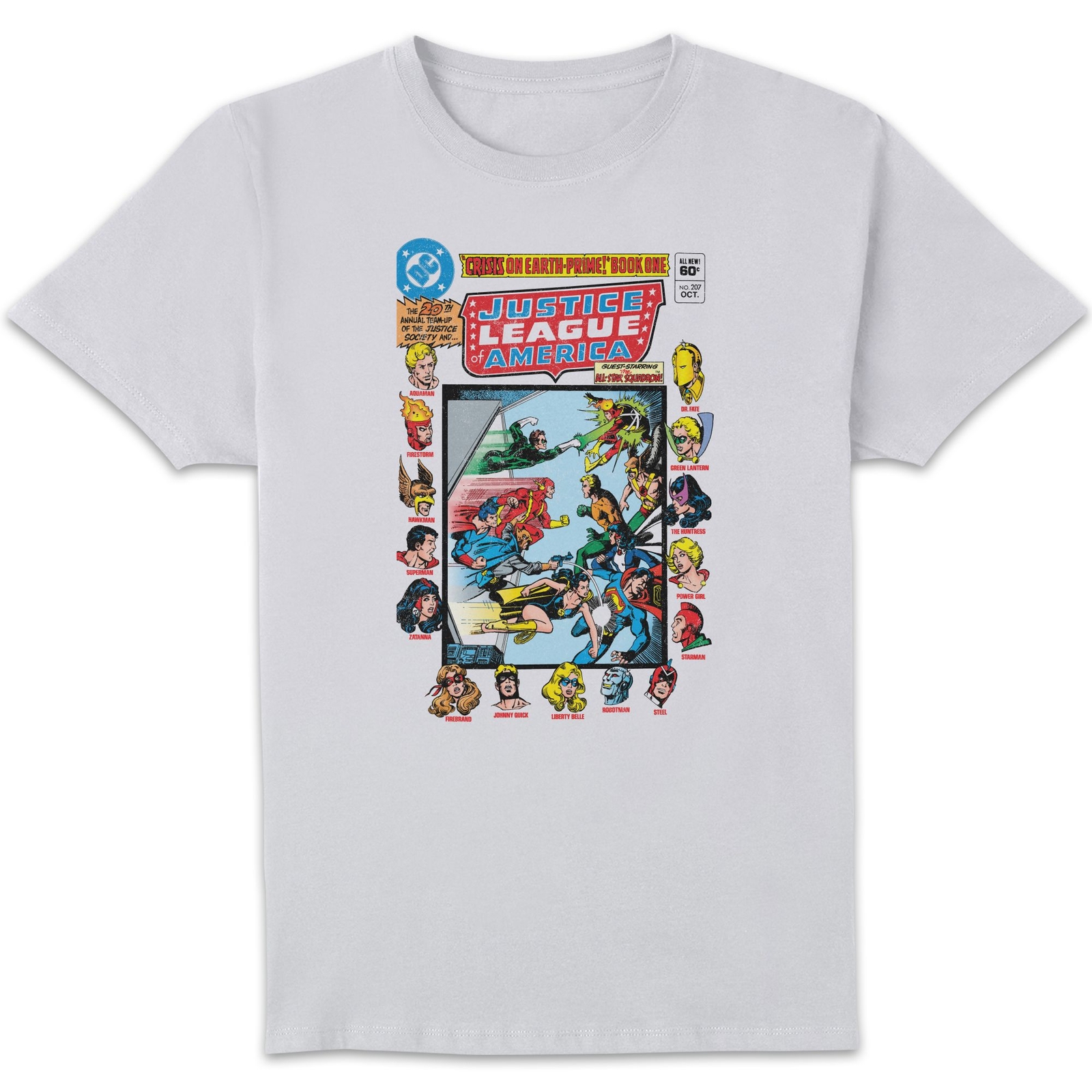 Justice League Crisis On Earth-Prime Cover Men's T-Shirt - White - XXL