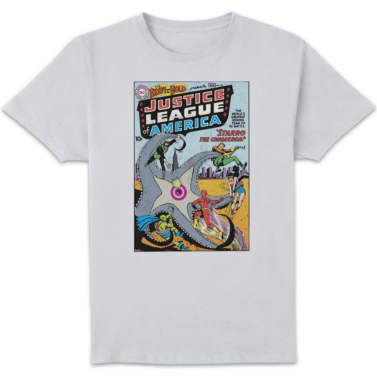 Justice League Starro The Conqueror Cover Men's T-Shirt - White - XL