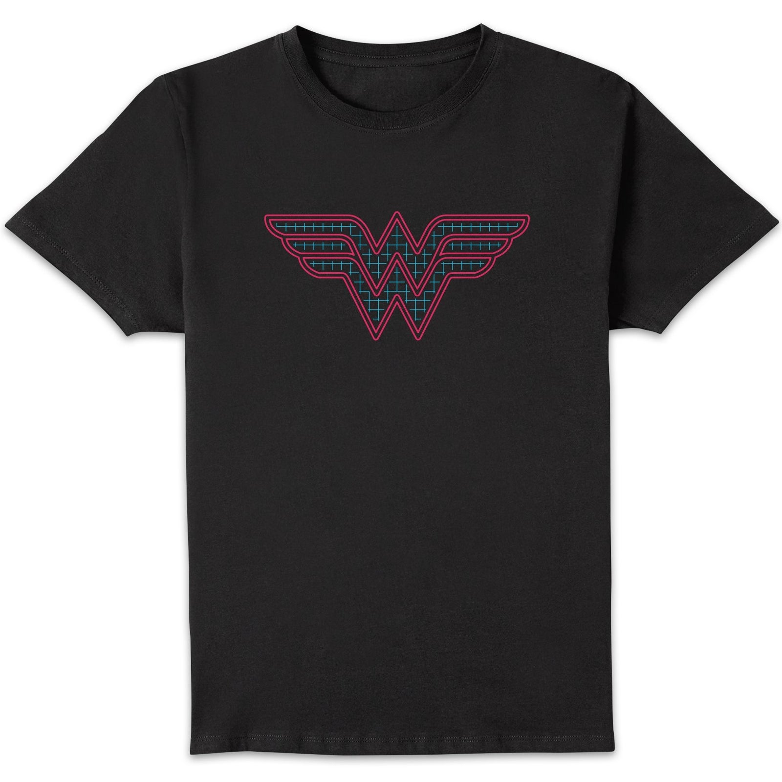 Justice League Wonder Woman Retro Grid Logo Men's T-Shirt - Black - 3XL
