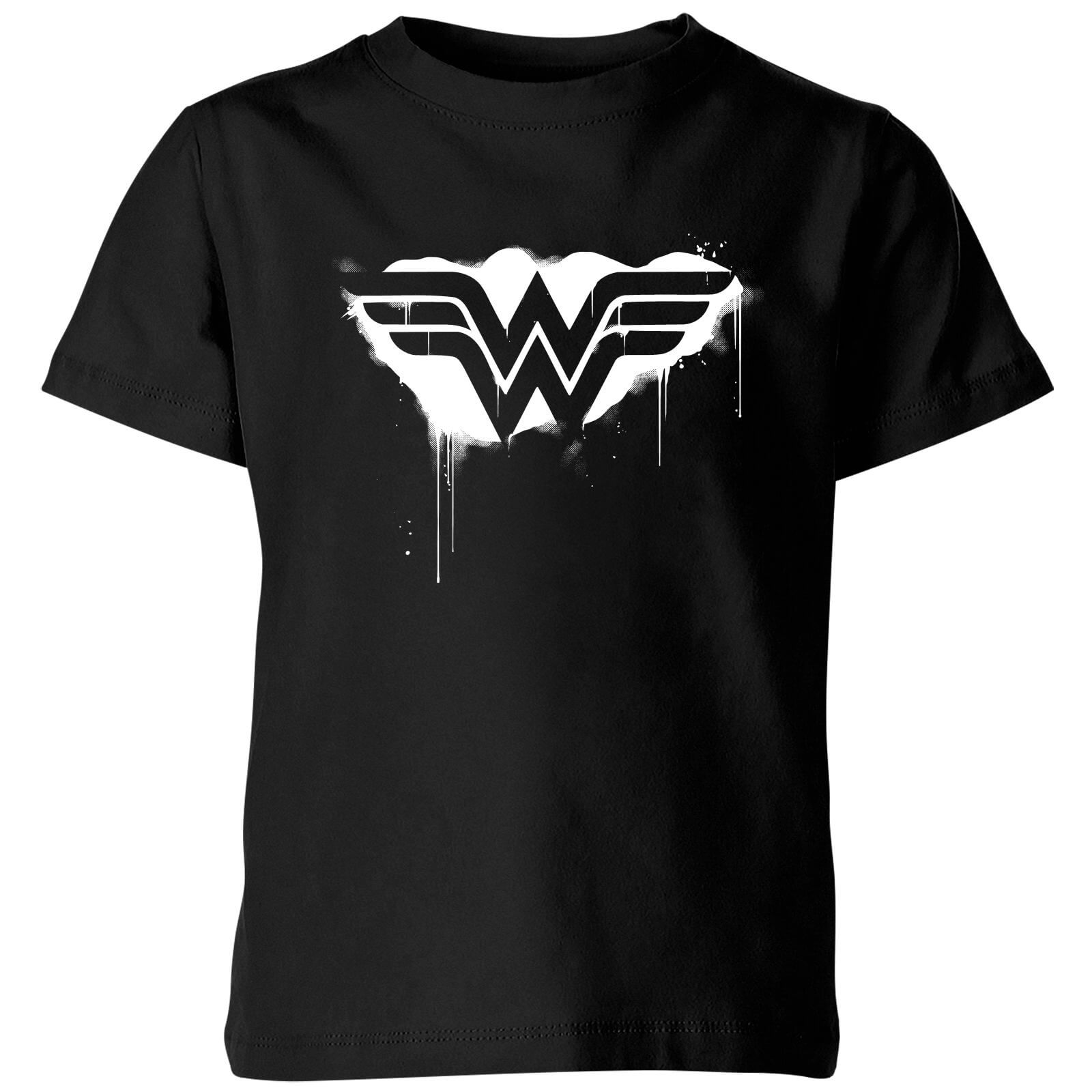 

Justice League Graffiti Wonder Woman Kids' T-Shirt - Black - 3-4 Anni - Nero