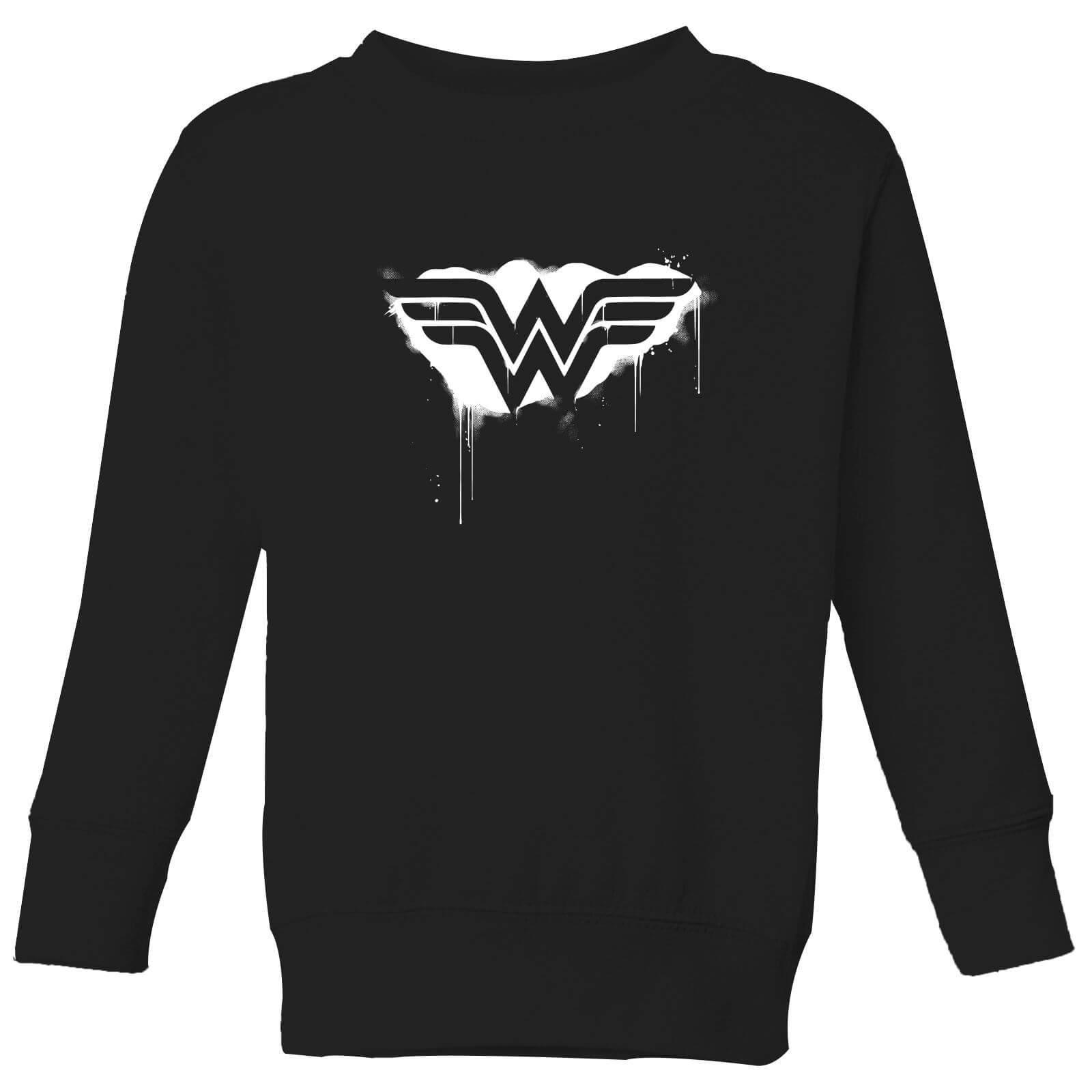 

Justice League Graffiti Wonder Woman Kids' Sweatshirt - Black - 3-4 Anni - Nero