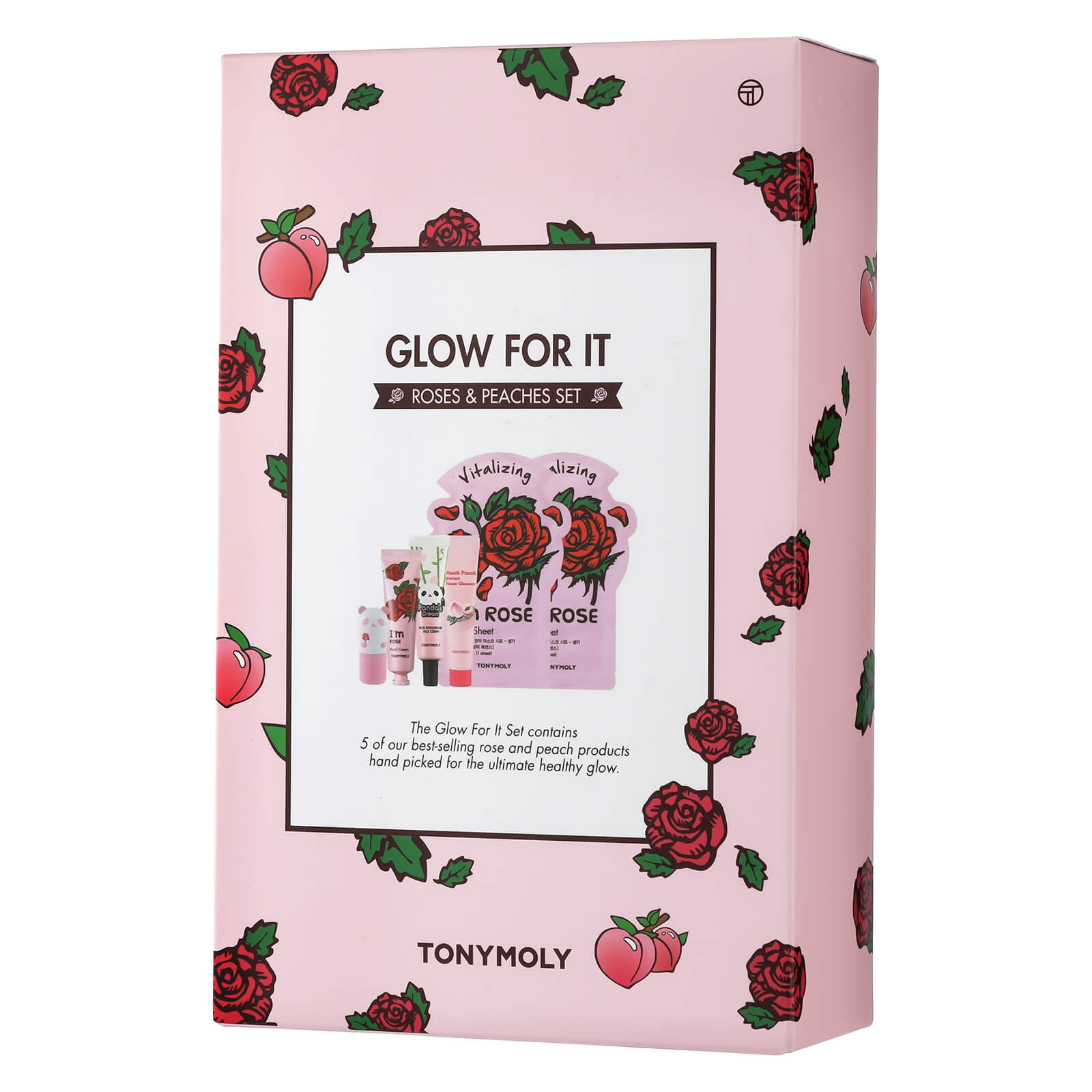 TONYMOLY Glow For It - Peaches and Roses Set (Worth $44)
