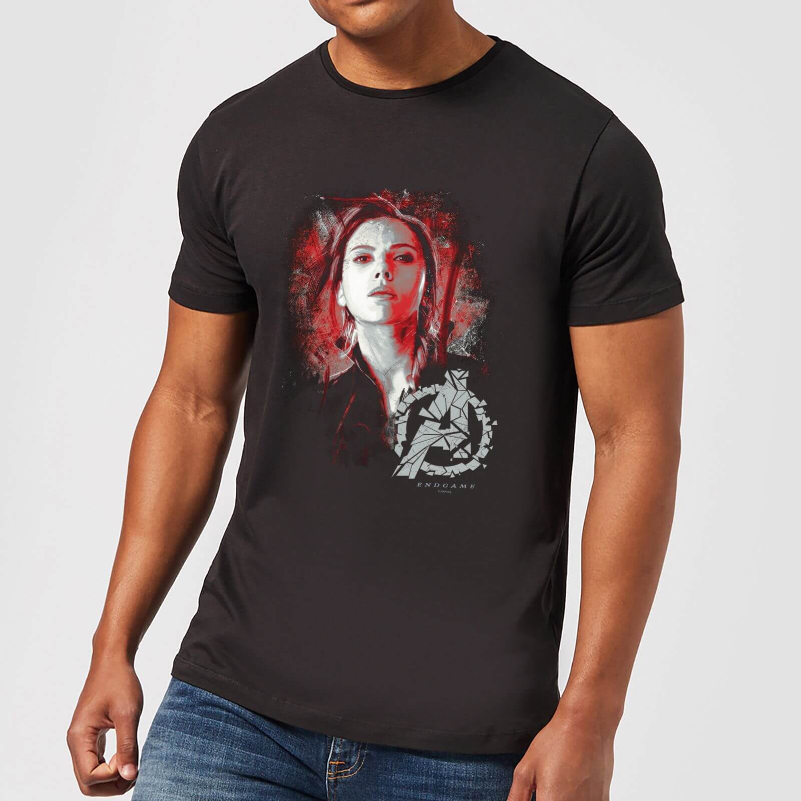 T-Shirt Avengers Endgame Black Widow Brushed - Nero - Uomo - XS