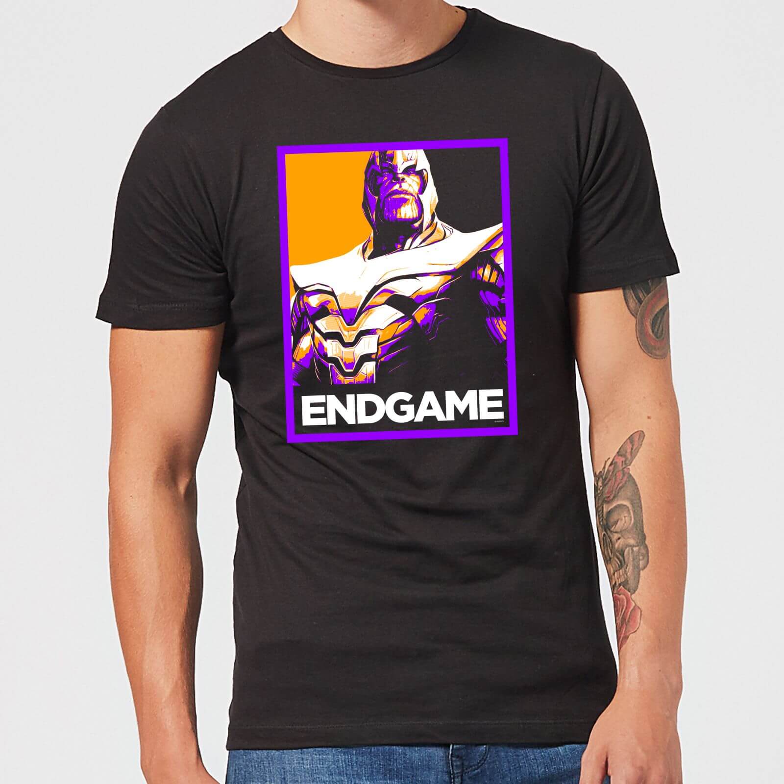 Avengers Endgame Thanos Poster Men's T-Shirt - Black - 3XL