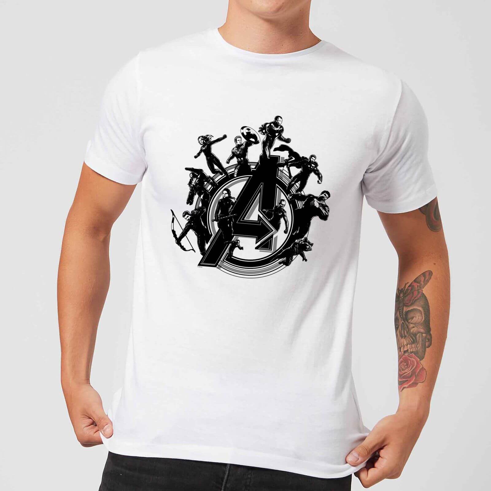 Avengers Endgame Hero Circle Herren T-Shirt - Weiß - XXL - Weiß