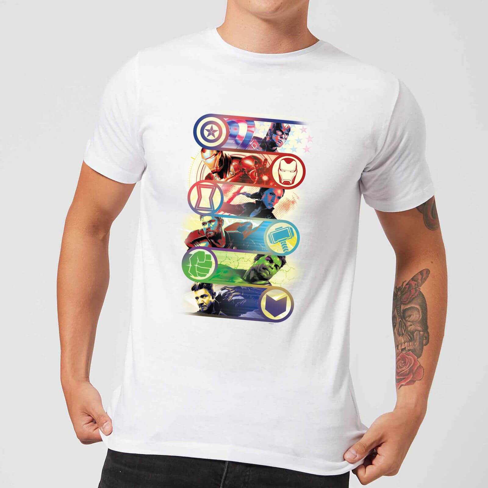 

T-Shirt Avengers Endgame Original Heroes - Bianco - Uomo - XL