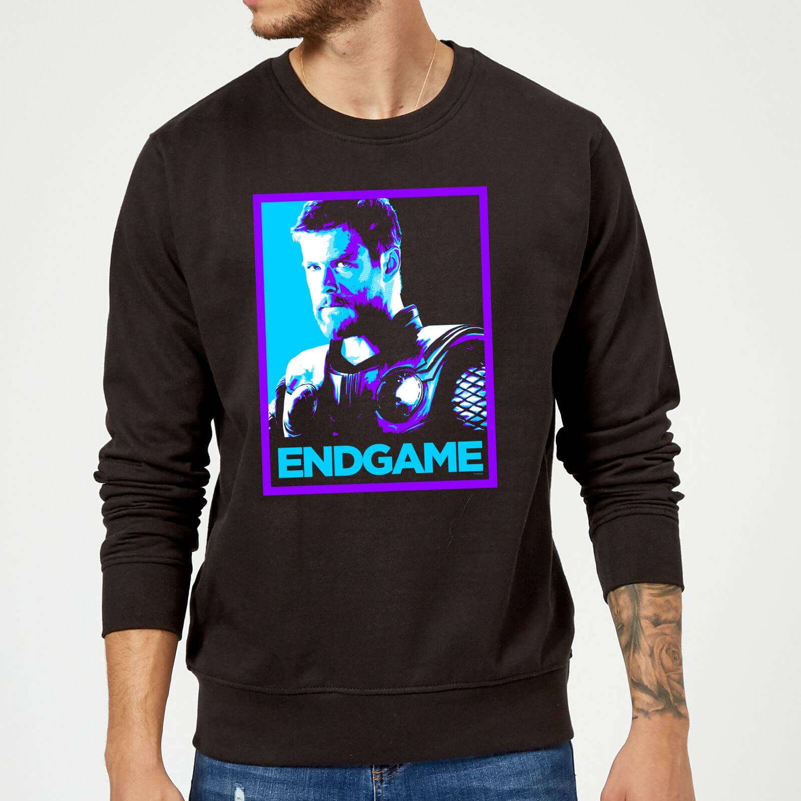 

Avengers Endgame Thor Poster Sweatshirt - Black - S - Noir