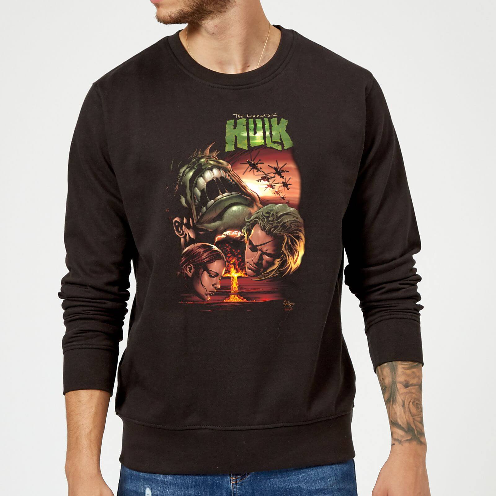 Felpa Marvel Incredible Hulk Dead Like Me - Nero - S - Nero