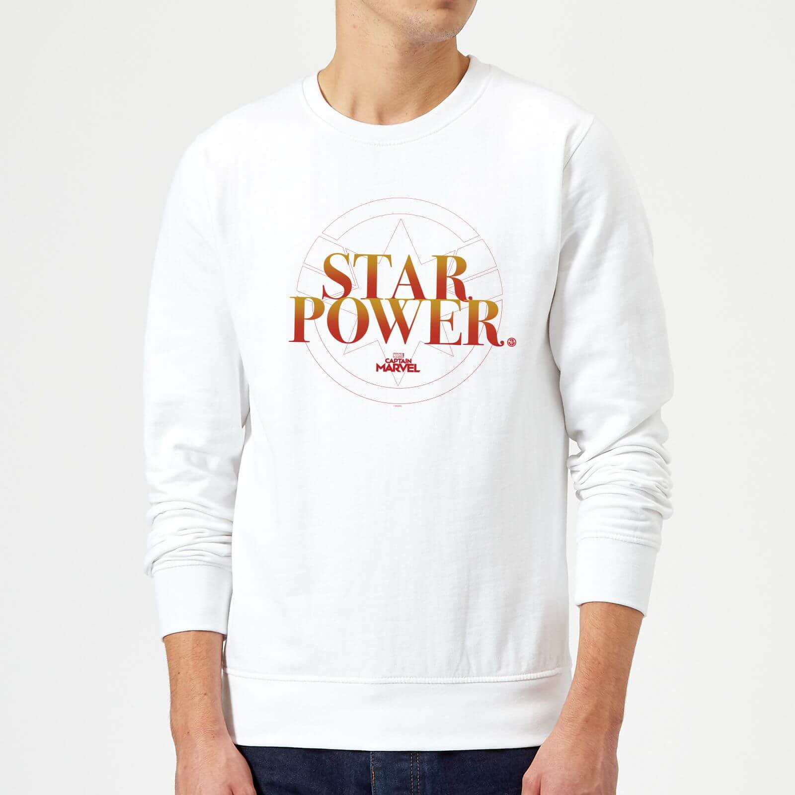 

Captain Marvel Star Power Sweatshirt - White - XXL - Blanc