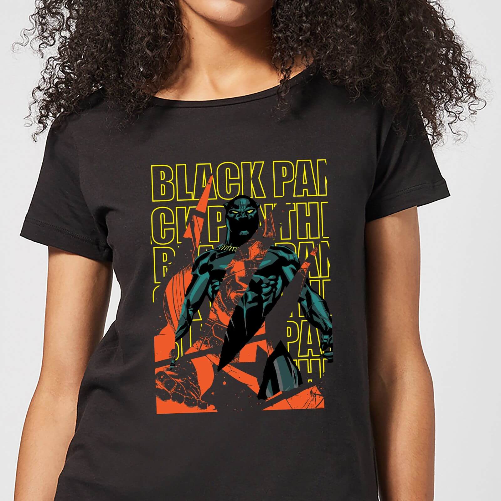 Marvel Avengers Black Panther Collage Women's T-Shirt - Black - M - Negro