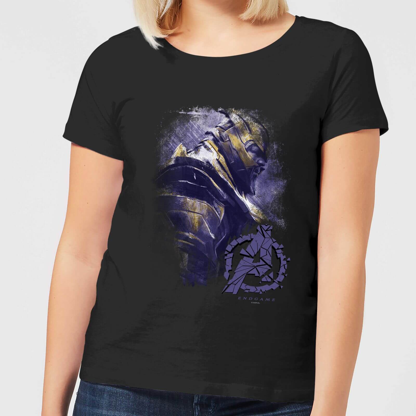 Avengers Endgame Thanos Brushed Women's T-Shirt - Black - S