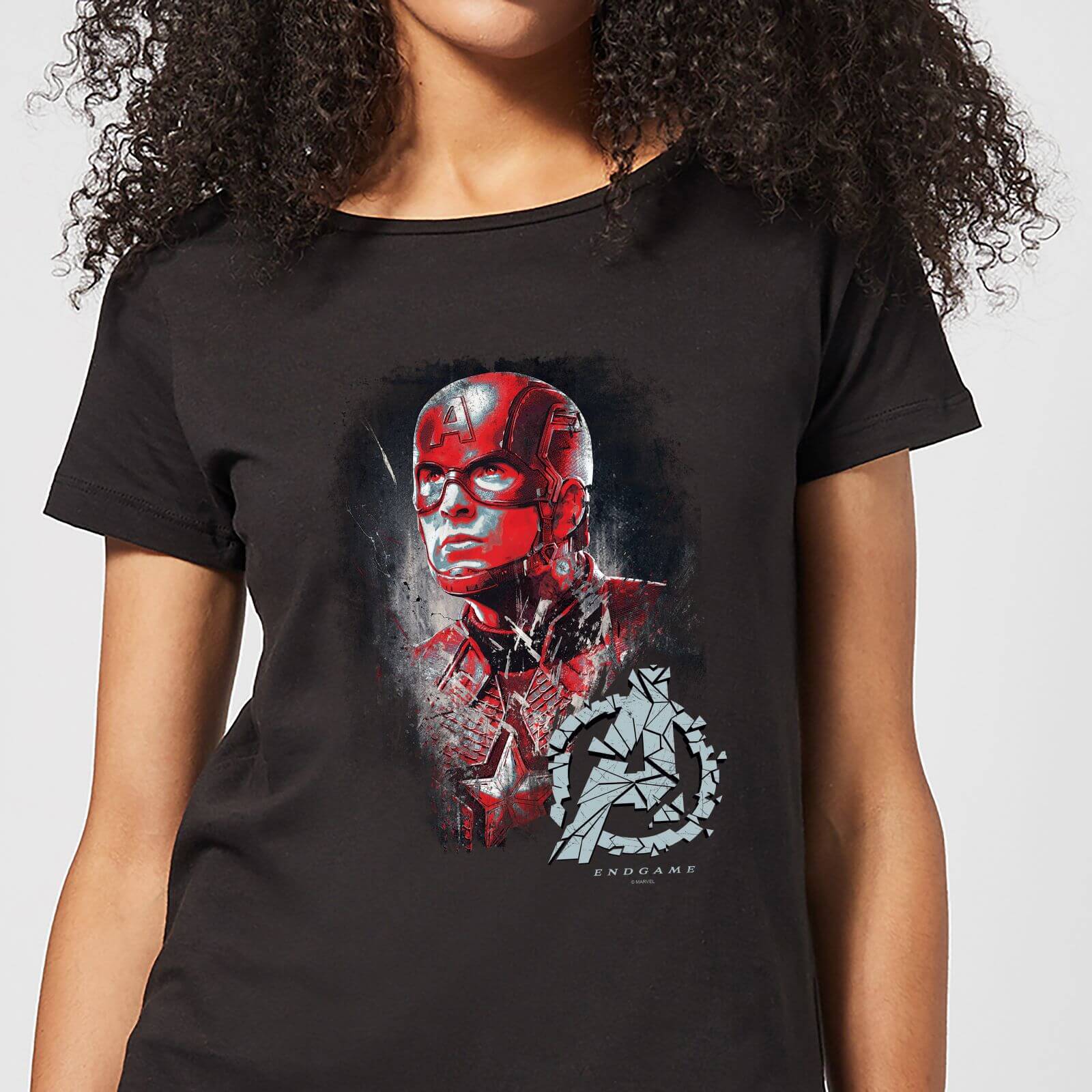 

T-Shirt Avengers Endgame Captain America Brushed - Nero - Donna - L