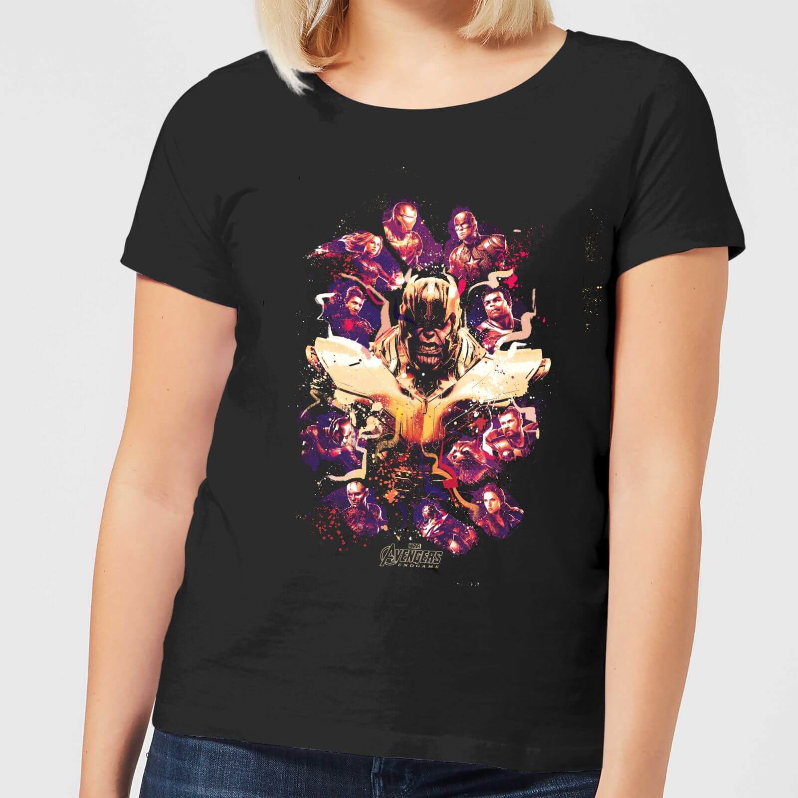 T-shirt Avengers Endgame Splatter - Femme - Noir - XXL