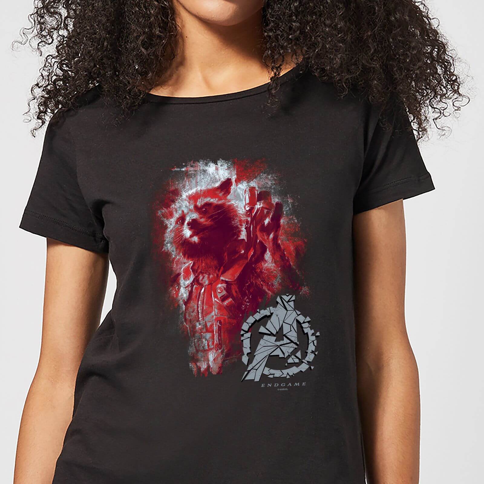 

T-Shirt Avengers Endgame Rocket Brushed - Nero - Donna - XL