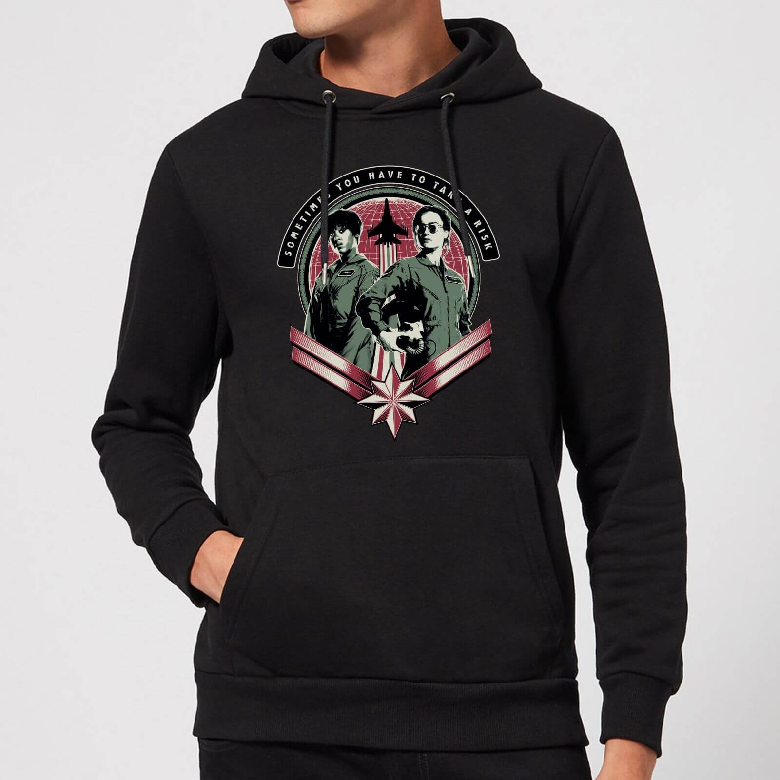 

Felpa con cappuccio Captain Marvel Take A Risk - Nero - XL - Nero