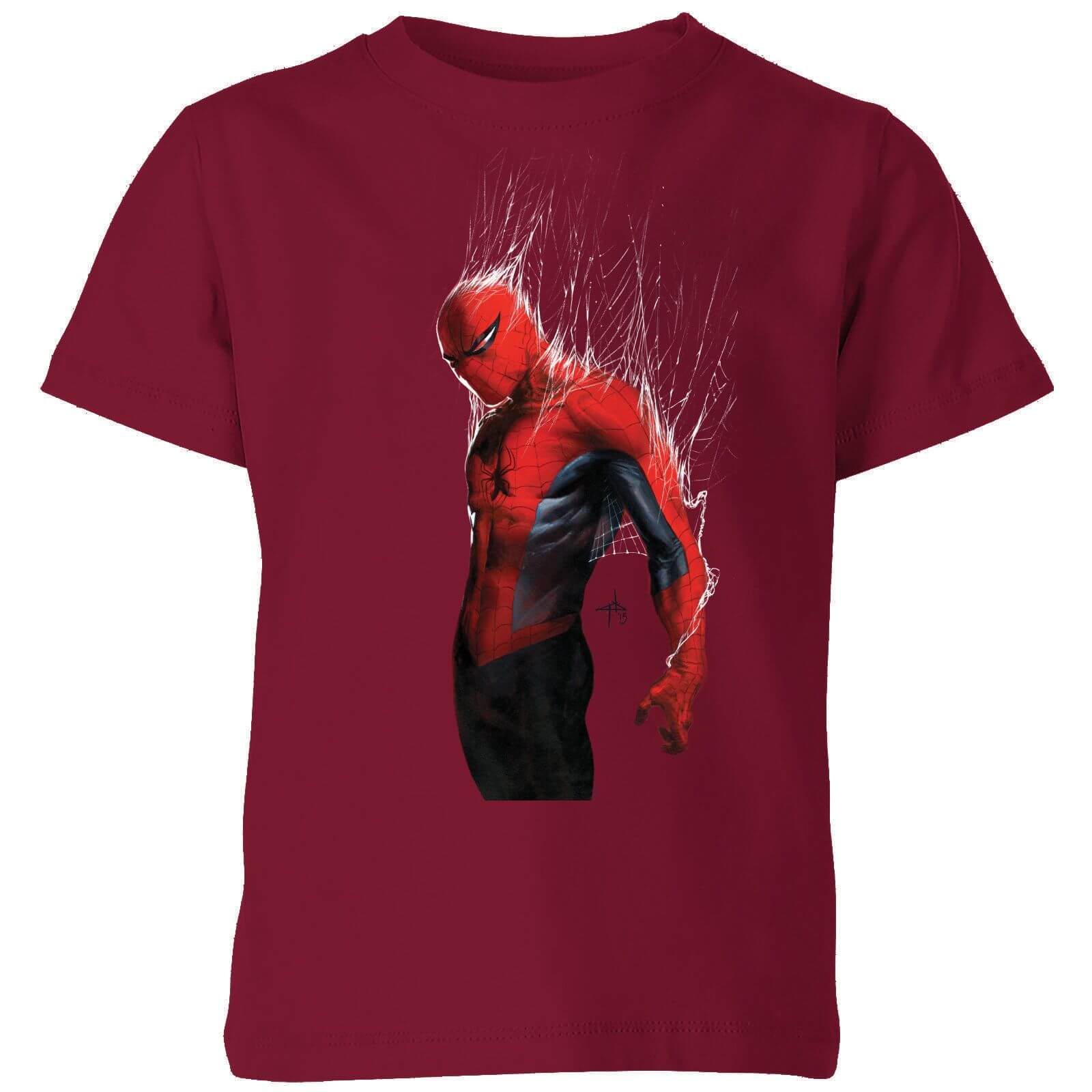 Marvel Spider-man Web Wrap Kids' T-Shirt - Burgundy - 3-4 Years - Burgundy