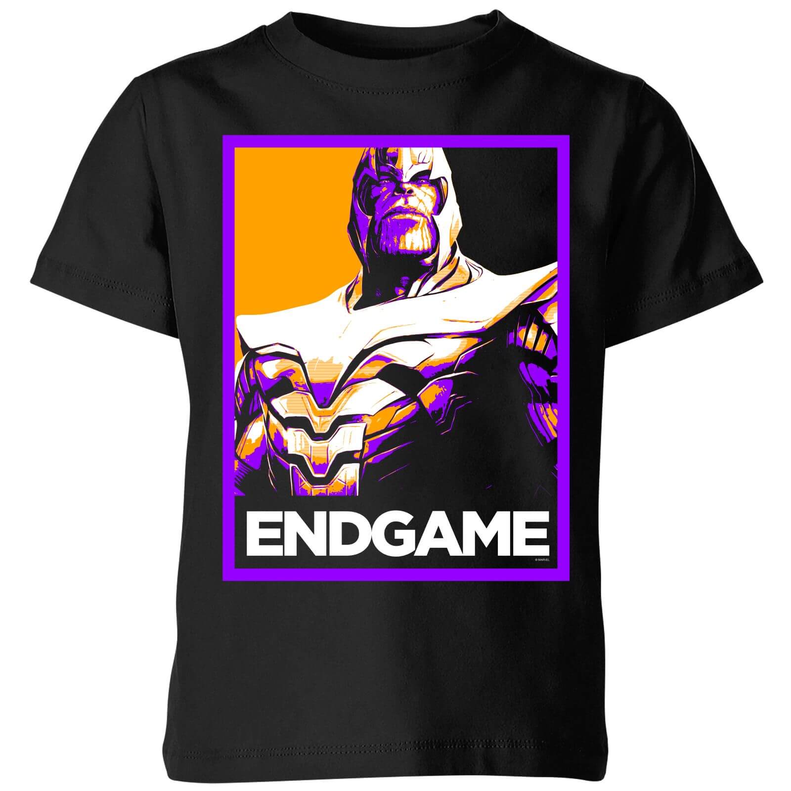 Avengers Endgame Thanos Poster Kids' T-Shirt - Black - 11-12 Years