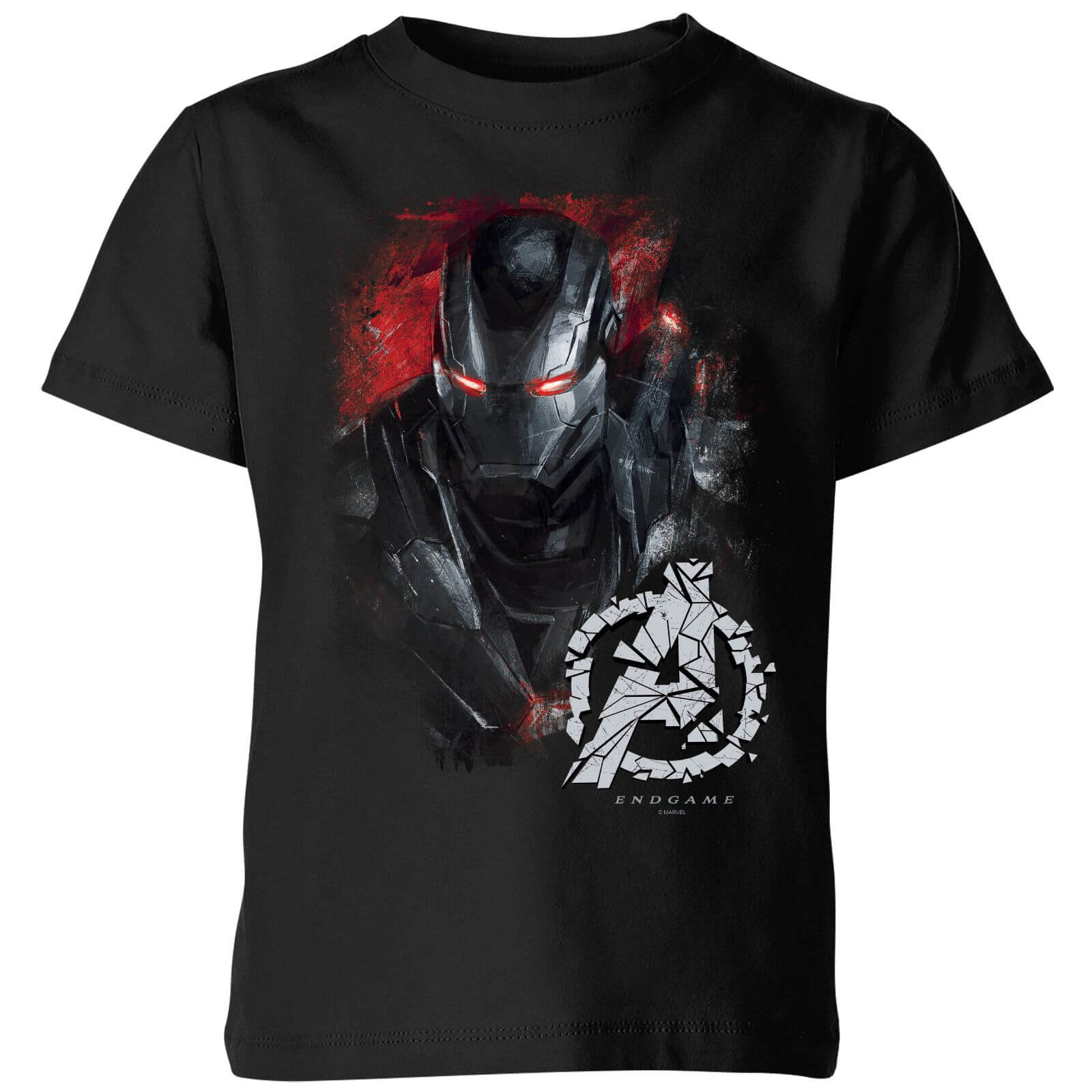 Avengers Endgame War Machine Brushed Kids' T-Shirt - Black - 5-6 Years