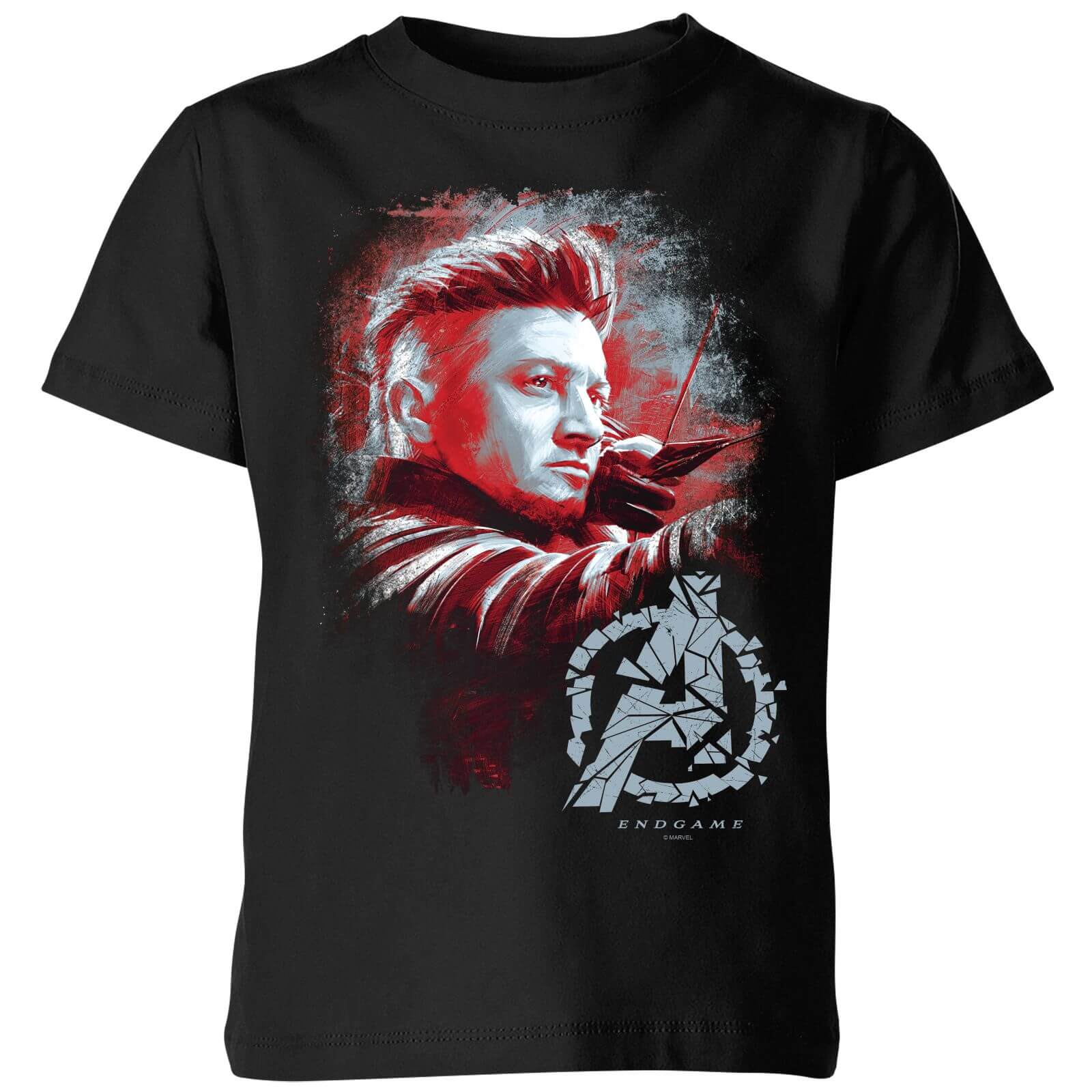 Avengers Endgame Hawkeye Brushed Kids' T-Shirt - Schwarz - 11-12 Jahre