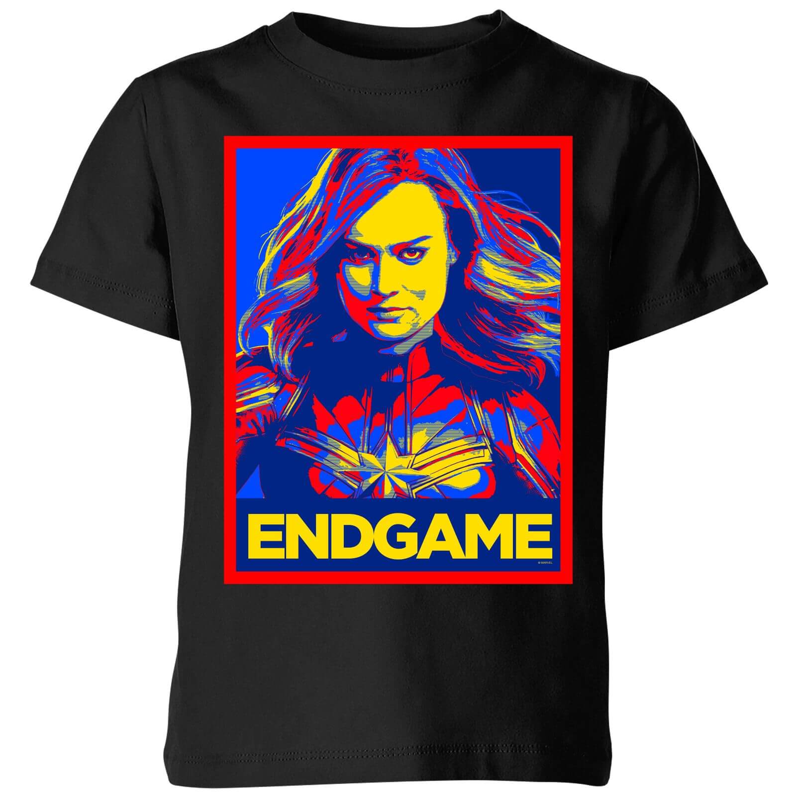Avengers Endgame Captain Marvel Poster Kids' T-Shirt - Black - 3-4 Years